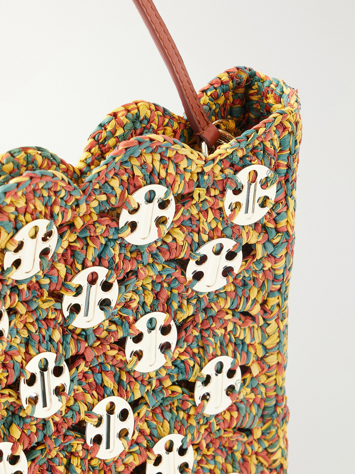 1969 Embellished Raffia Shoulder Bag