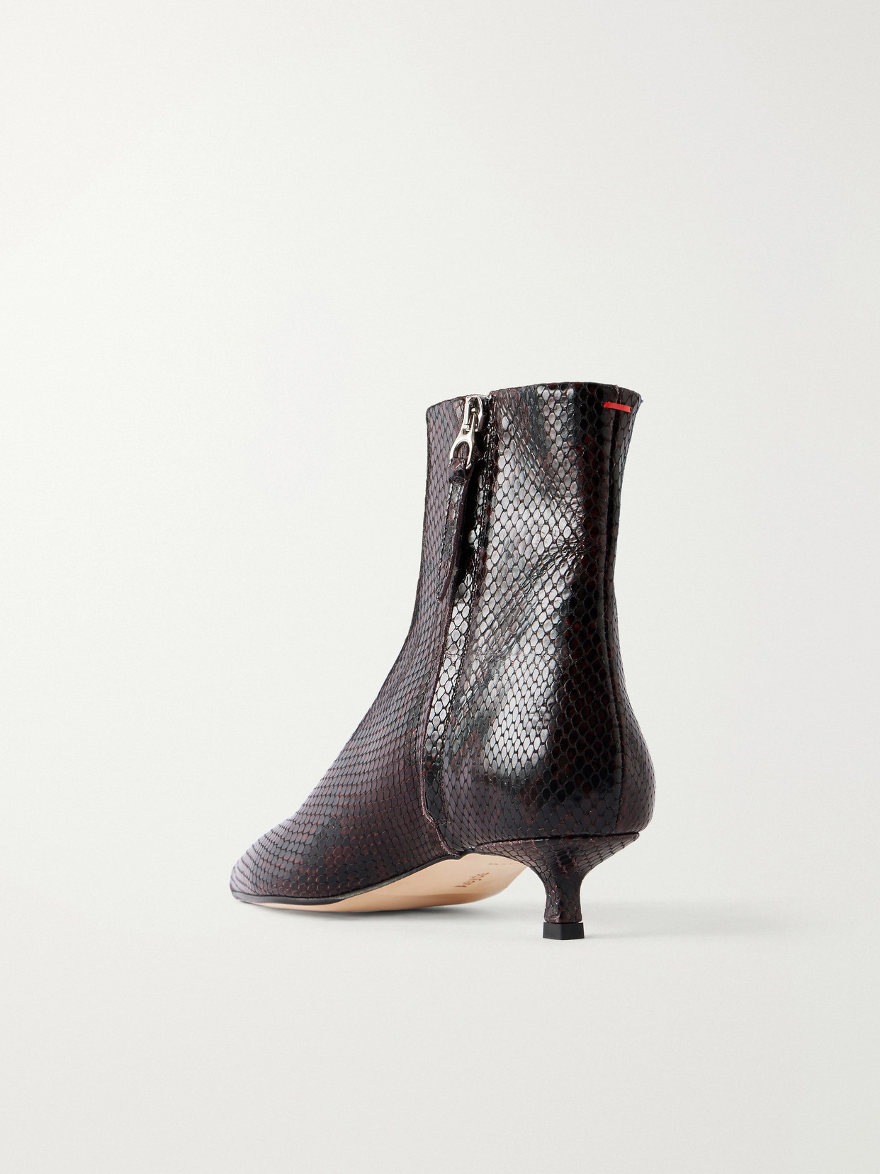 Sofie 35 Snake-Effect Ankle Boots