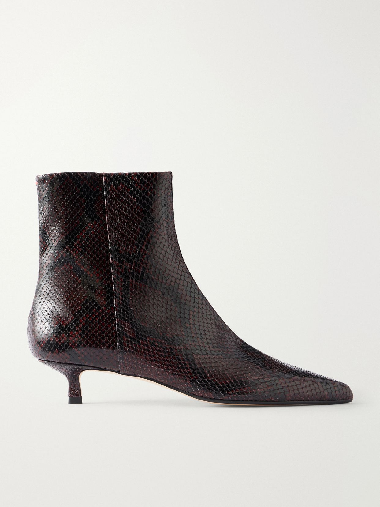 sofie 35 snake effect leather ankle boots