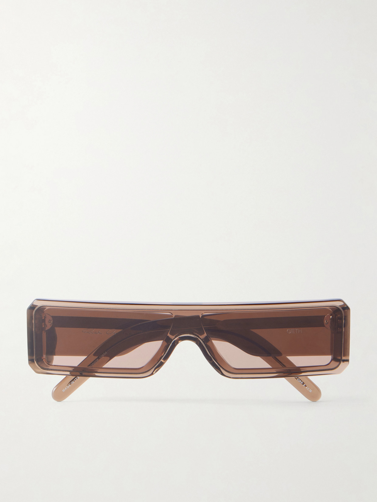 Rick Owens Rectangular Frame Acetate Sunglasses In Brown