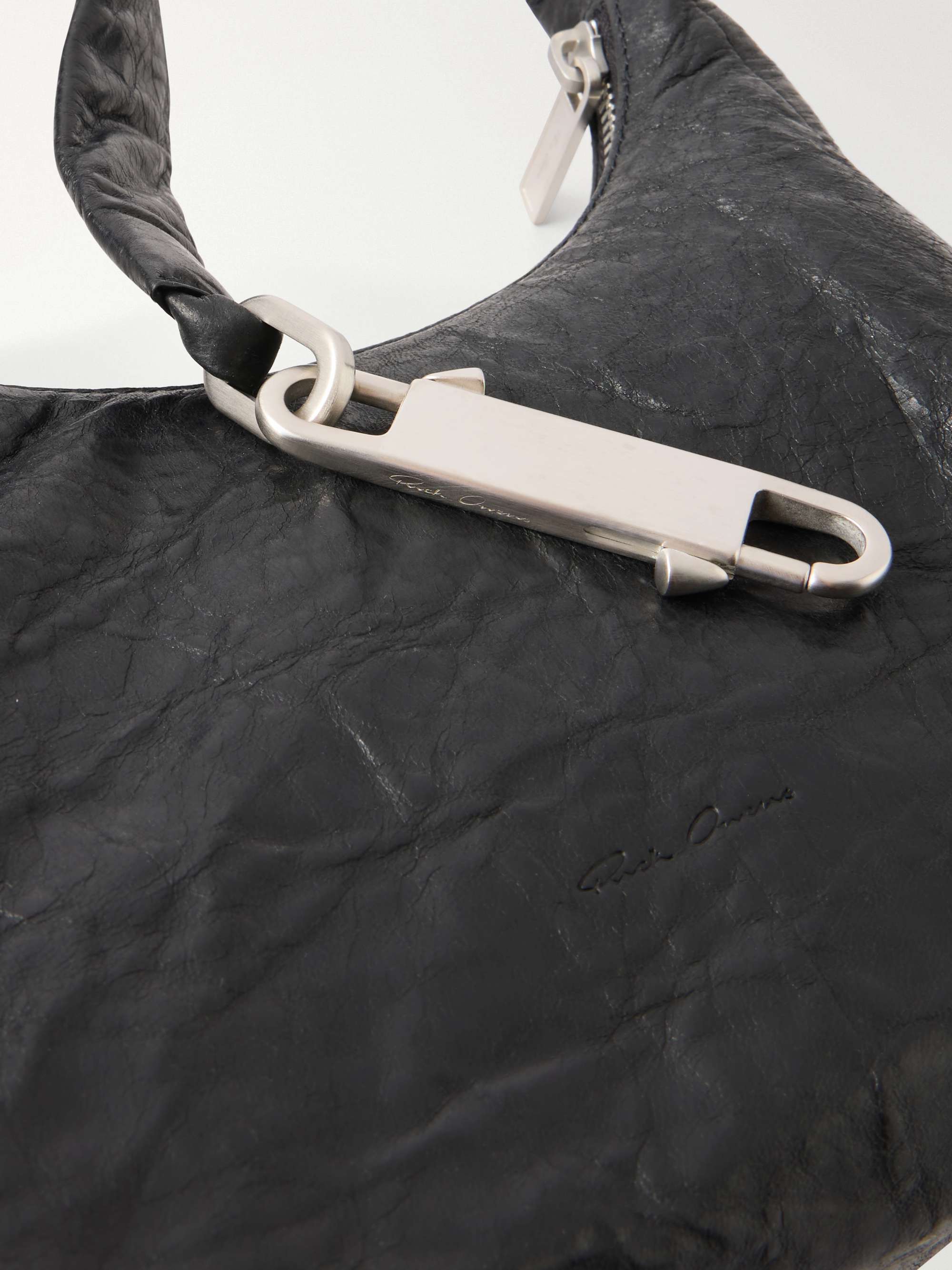 RICK OWENS Disco Gemini crinkled-leather shoulder bag | NET-A-PORTER