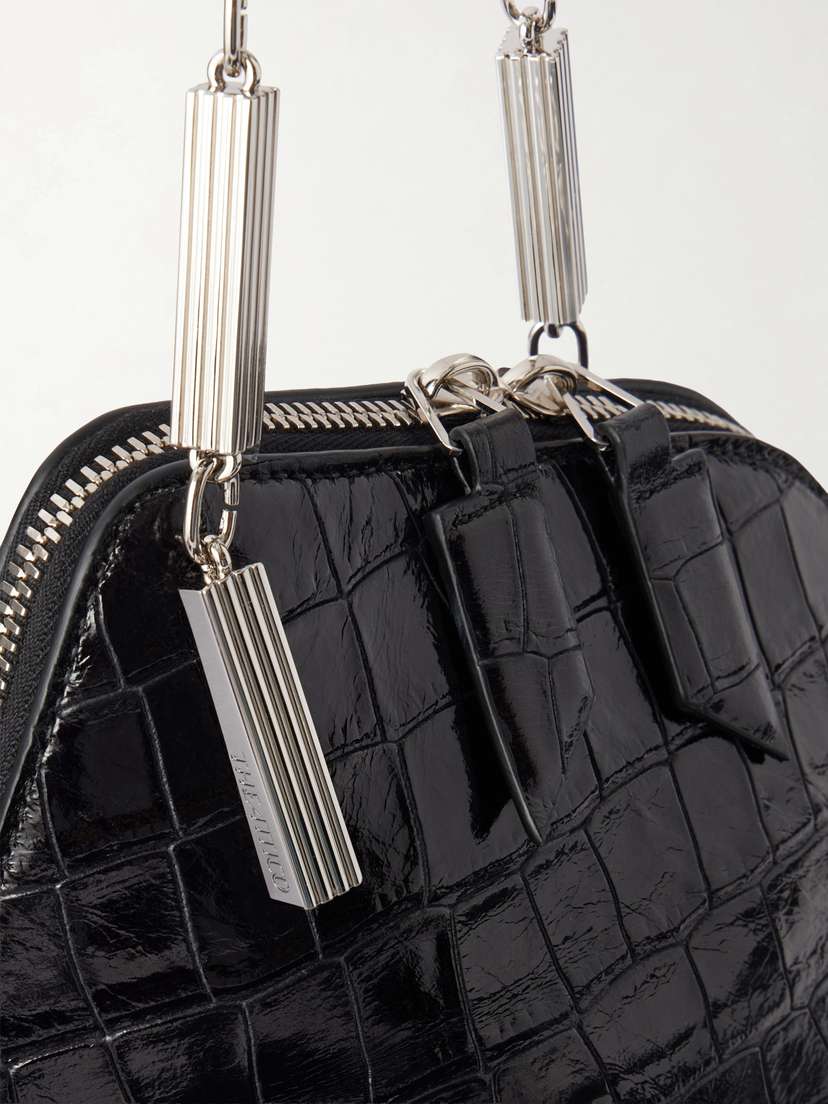The Attico La Scala Asymmetric Croc-effect Leather Clutch | Thumbnail 5 The Attico La Scala Asymmetric Croc-effect Leather Clutch | Thumbnail 5