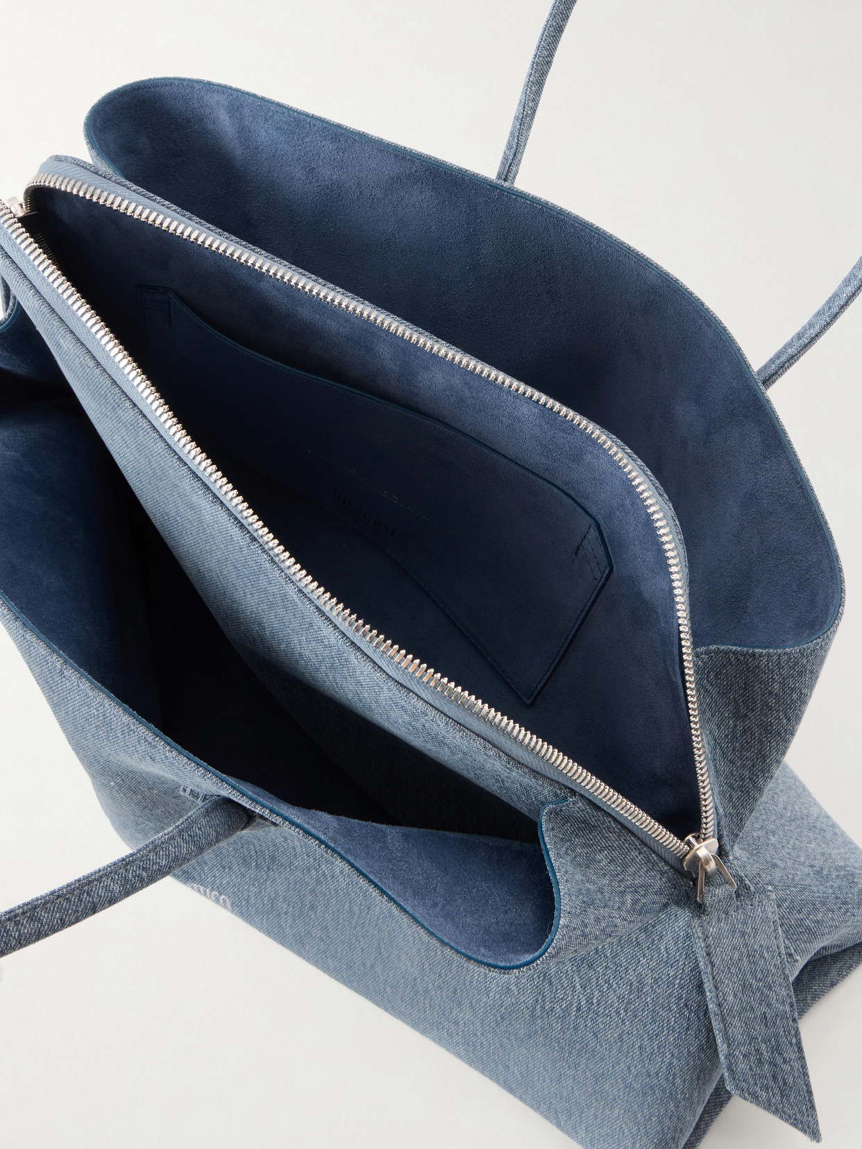 La Passegiata Medium Asymmetric Denim Shoulder Bag