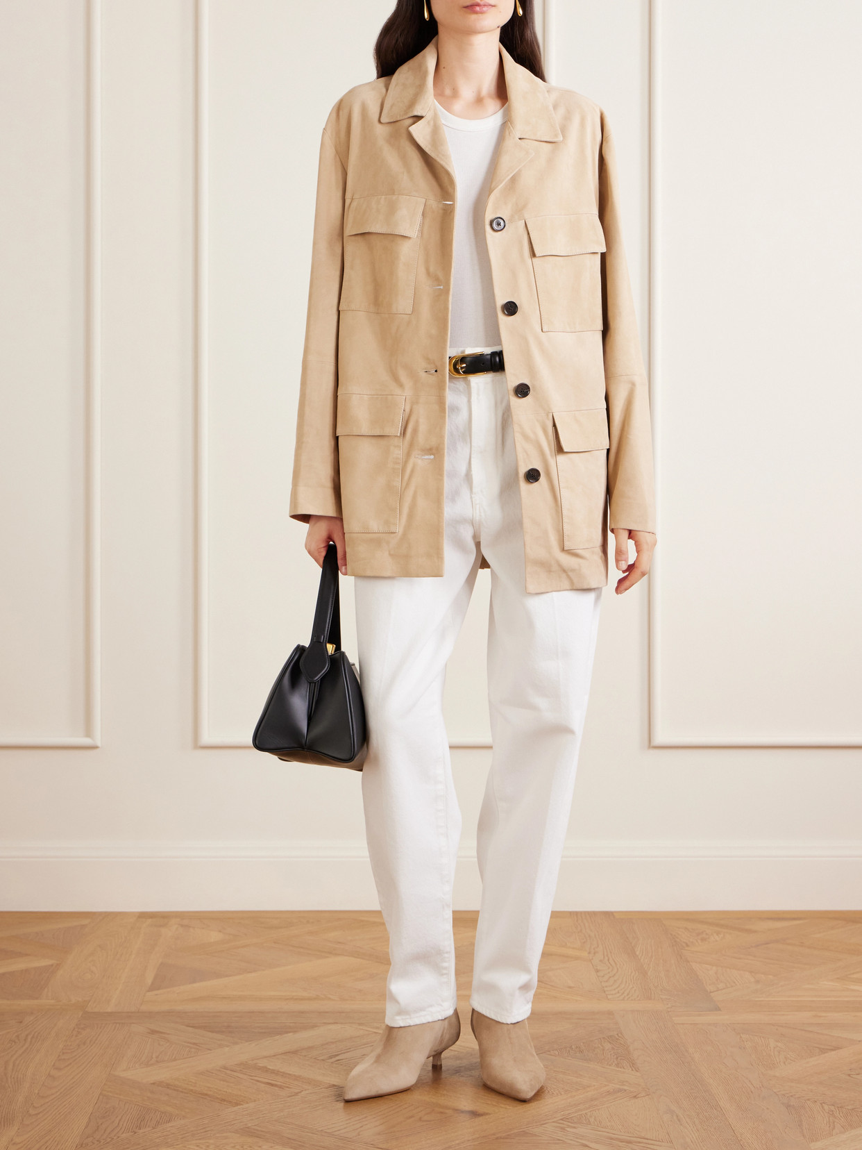 Aeyde Sofie 35 Suede Ankle Boots In Neutrals