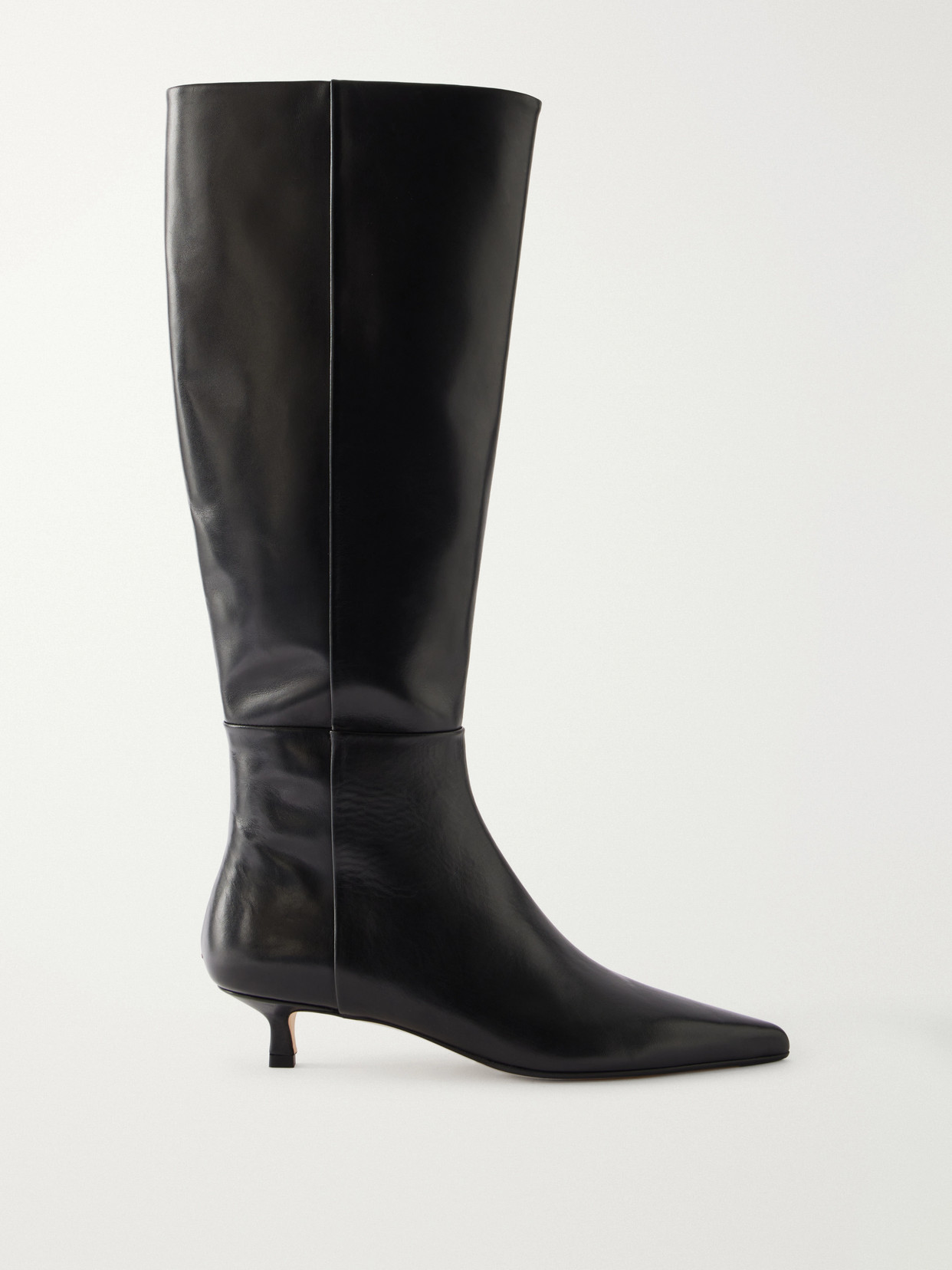 Aeyde Sabrina 35 Leather Knee-high Boots In Black