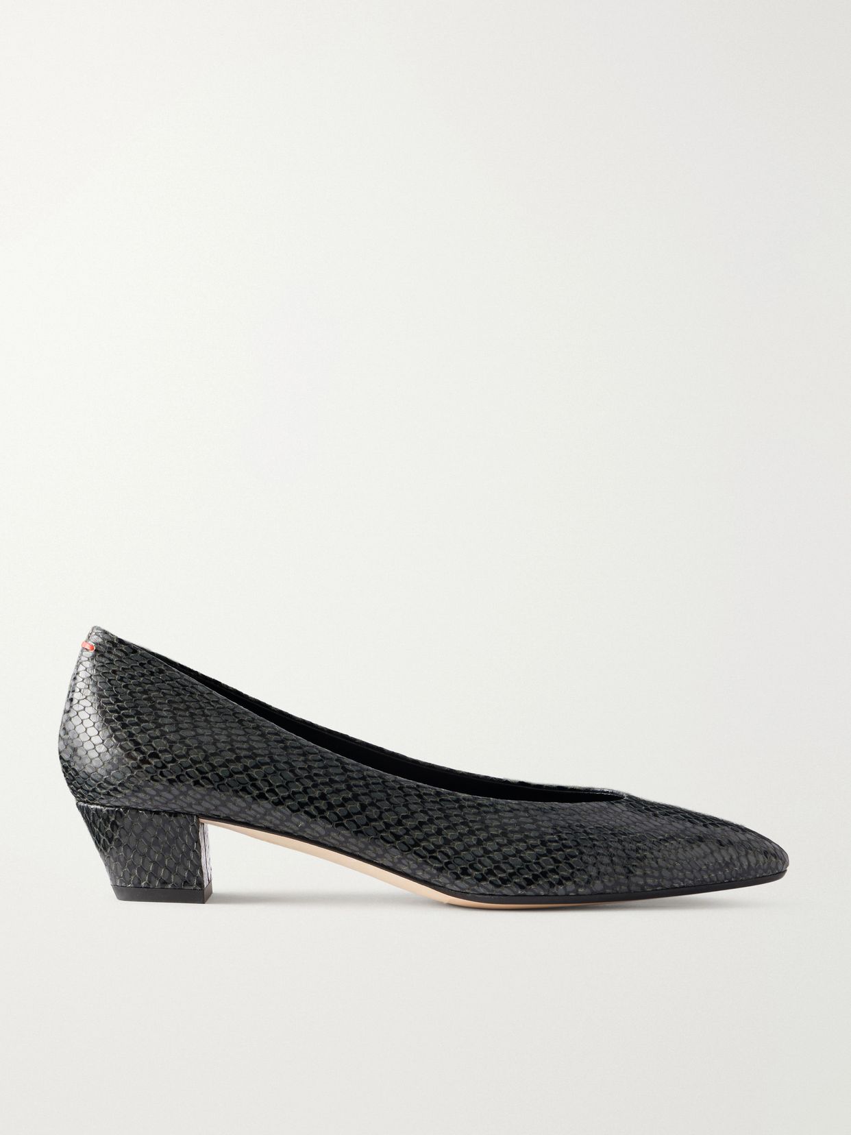 Helia 35 snake-effect leather pumps