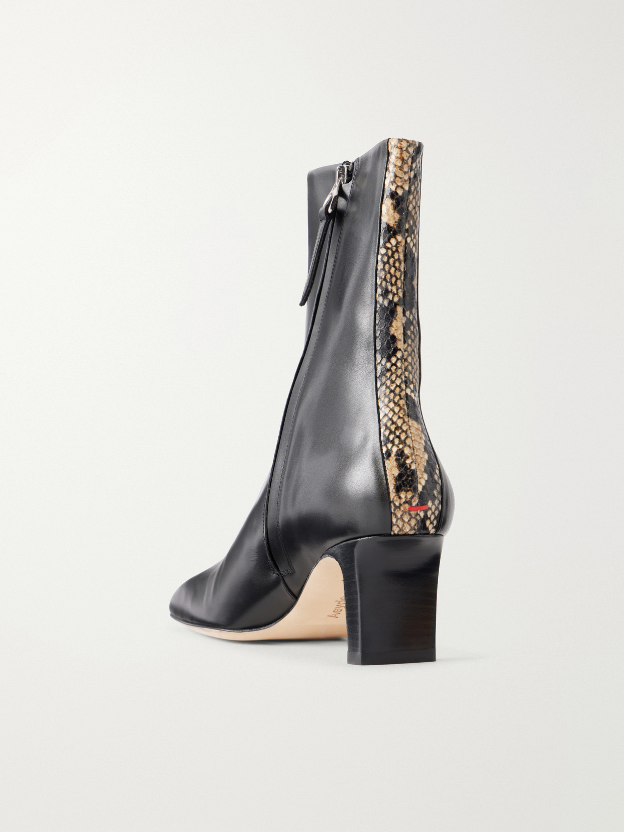 Billie Stripe 55 Snake-Effect Ankle Boots
