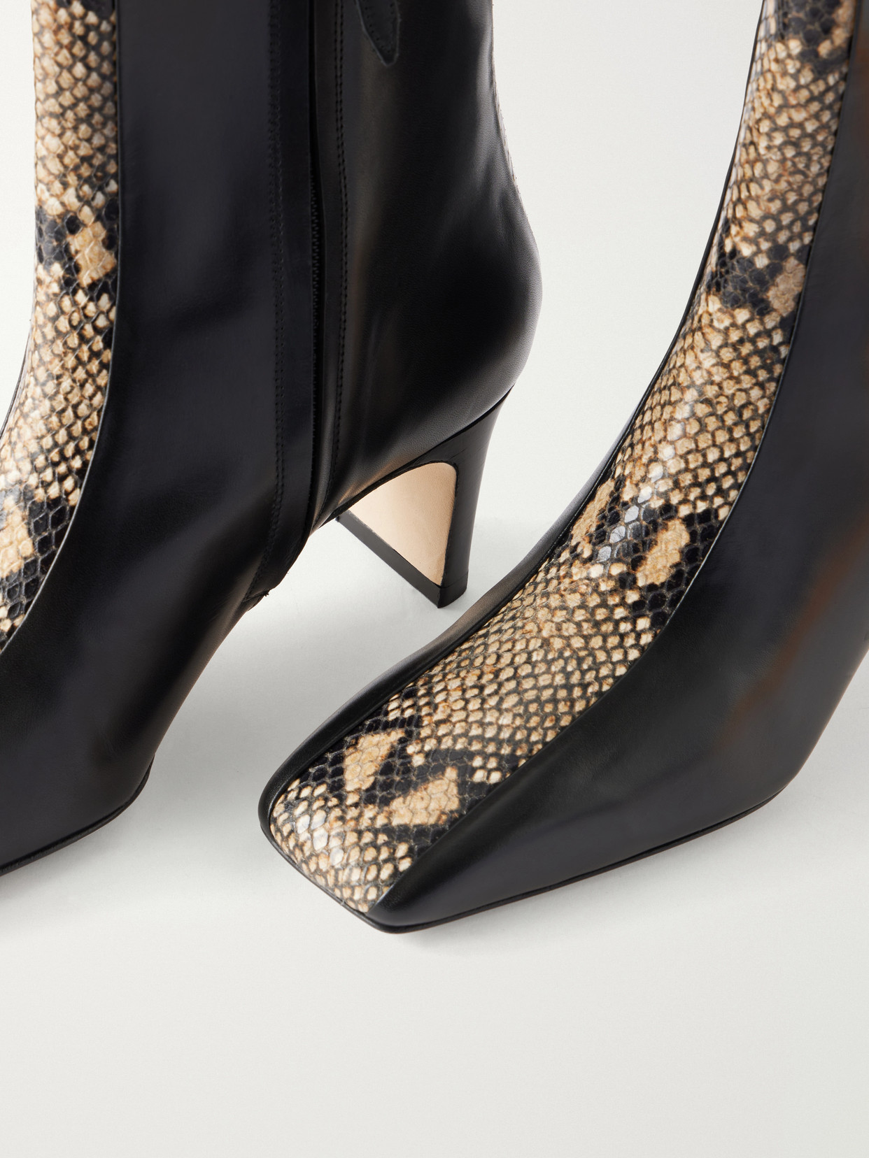 Billie Stripe 55 Snake-Effect Ankle Boots