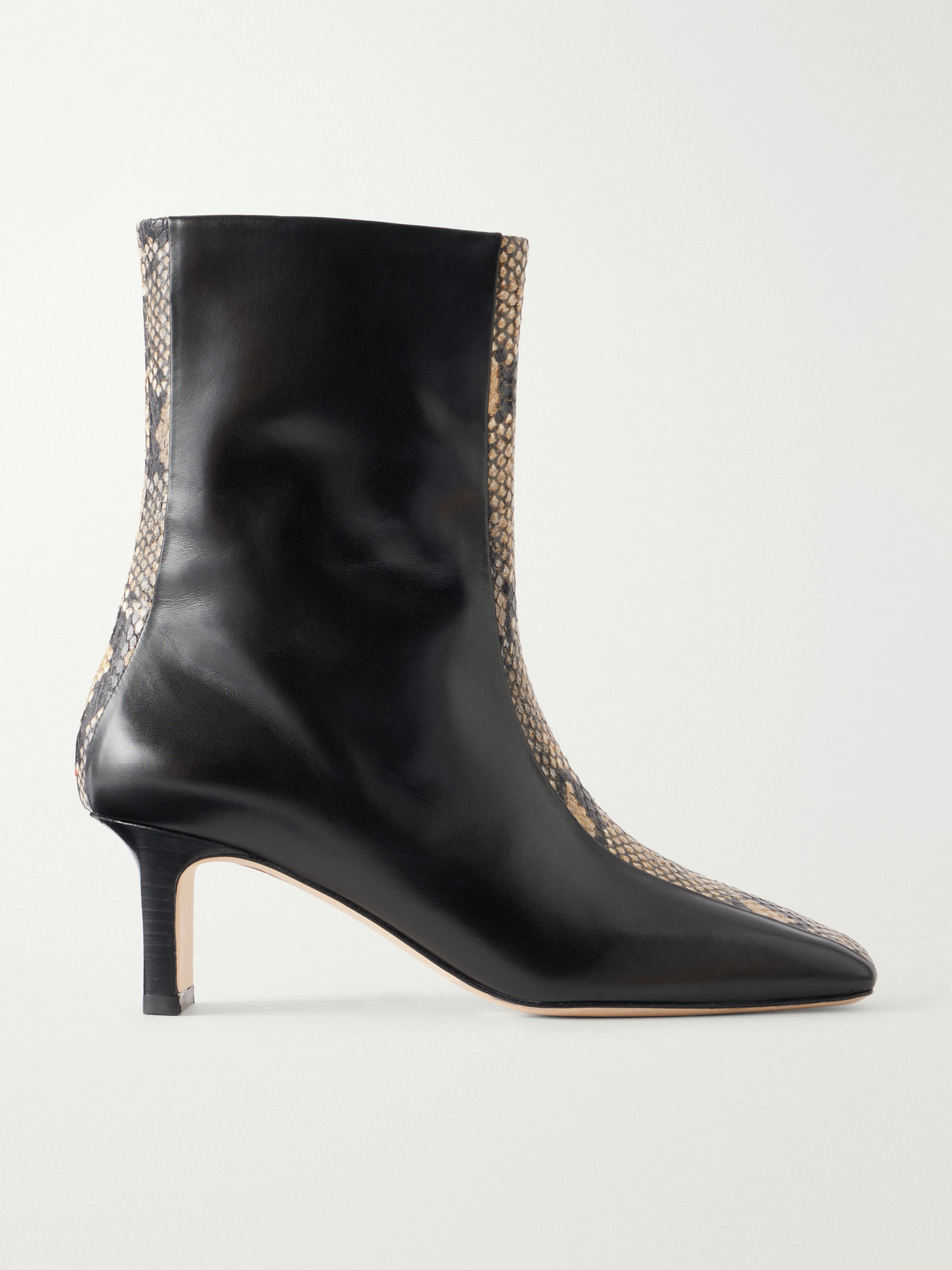Billie Stripe 55 Snake-Effect Ankle Boots
