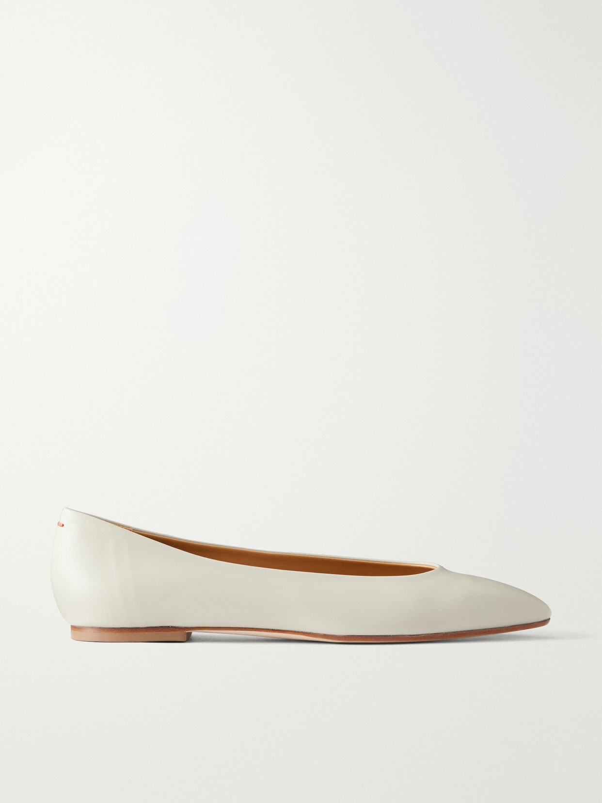 Aeyde Ellie Leather Ballet Flats In Gray