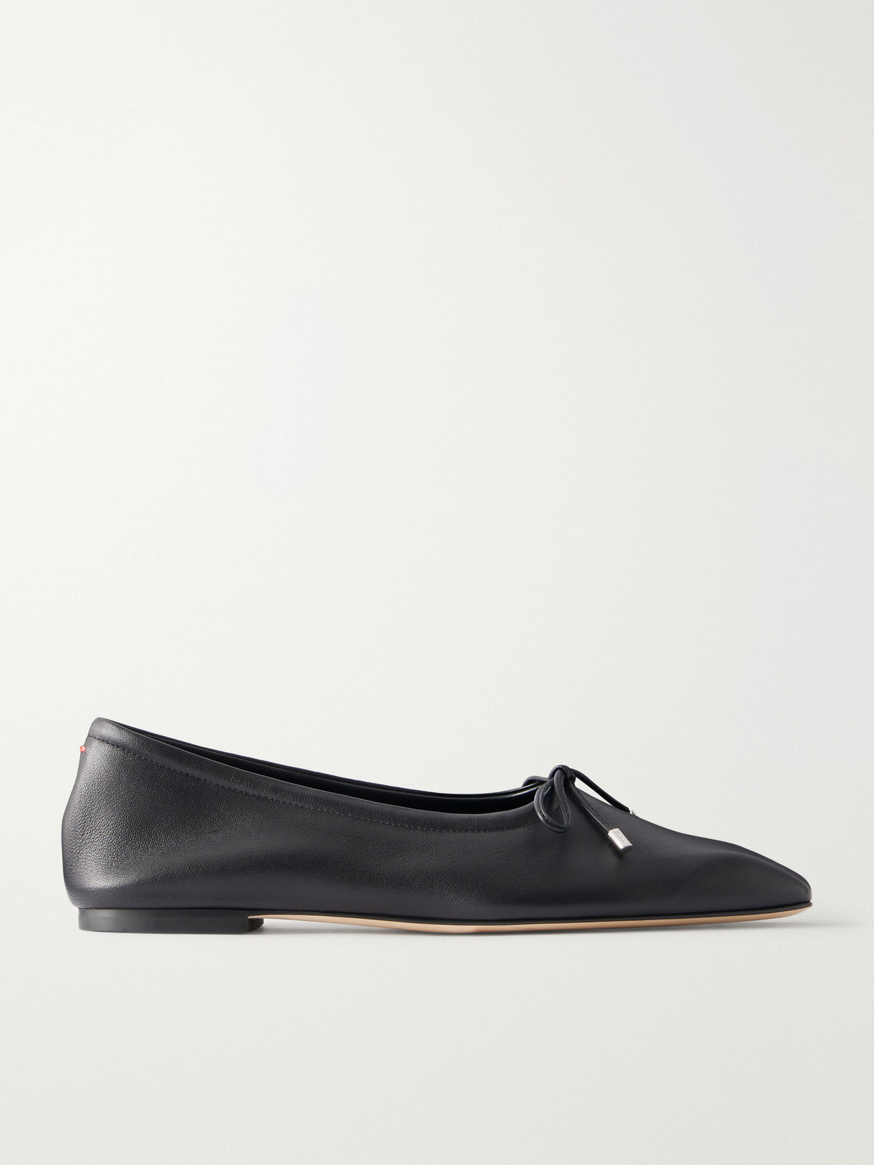 Aeyde Nomi Leather Ballet Flats In Black