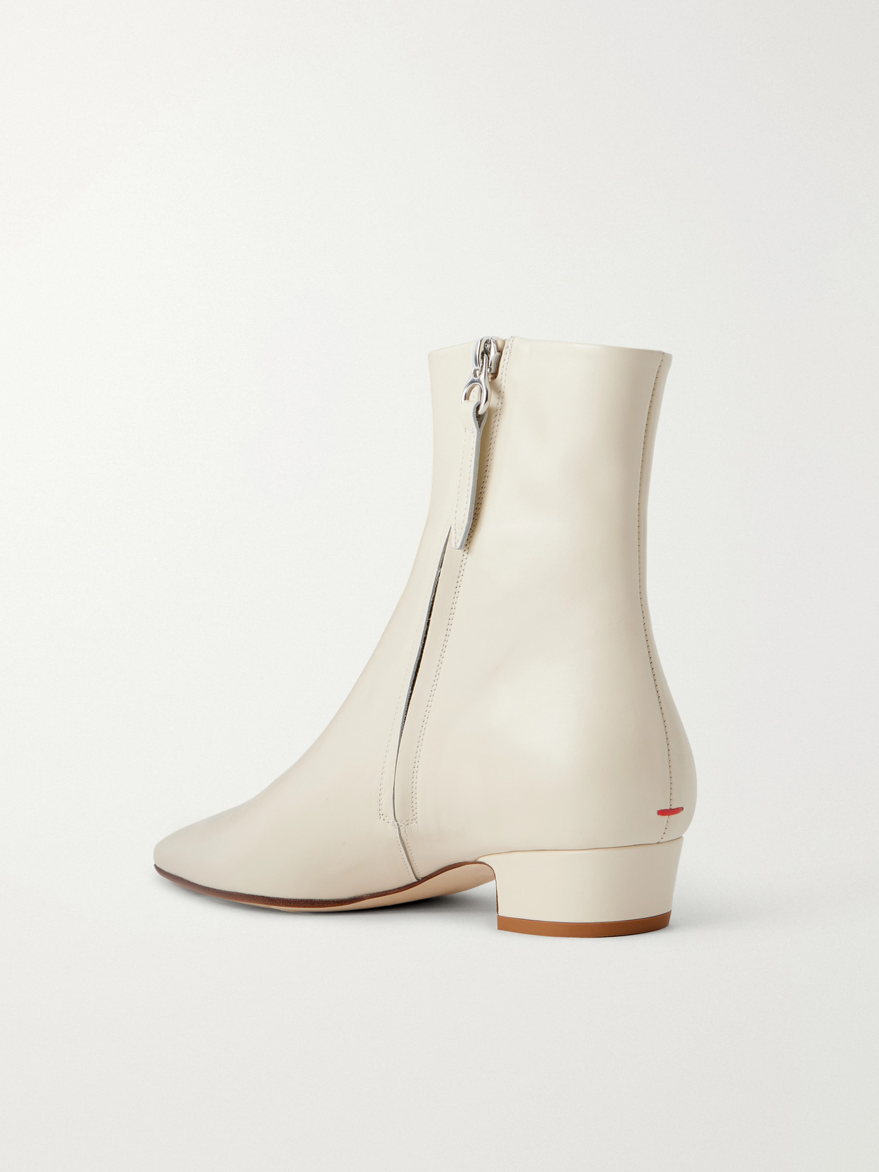 Aeyde Solid Suede Ankle Boots In White