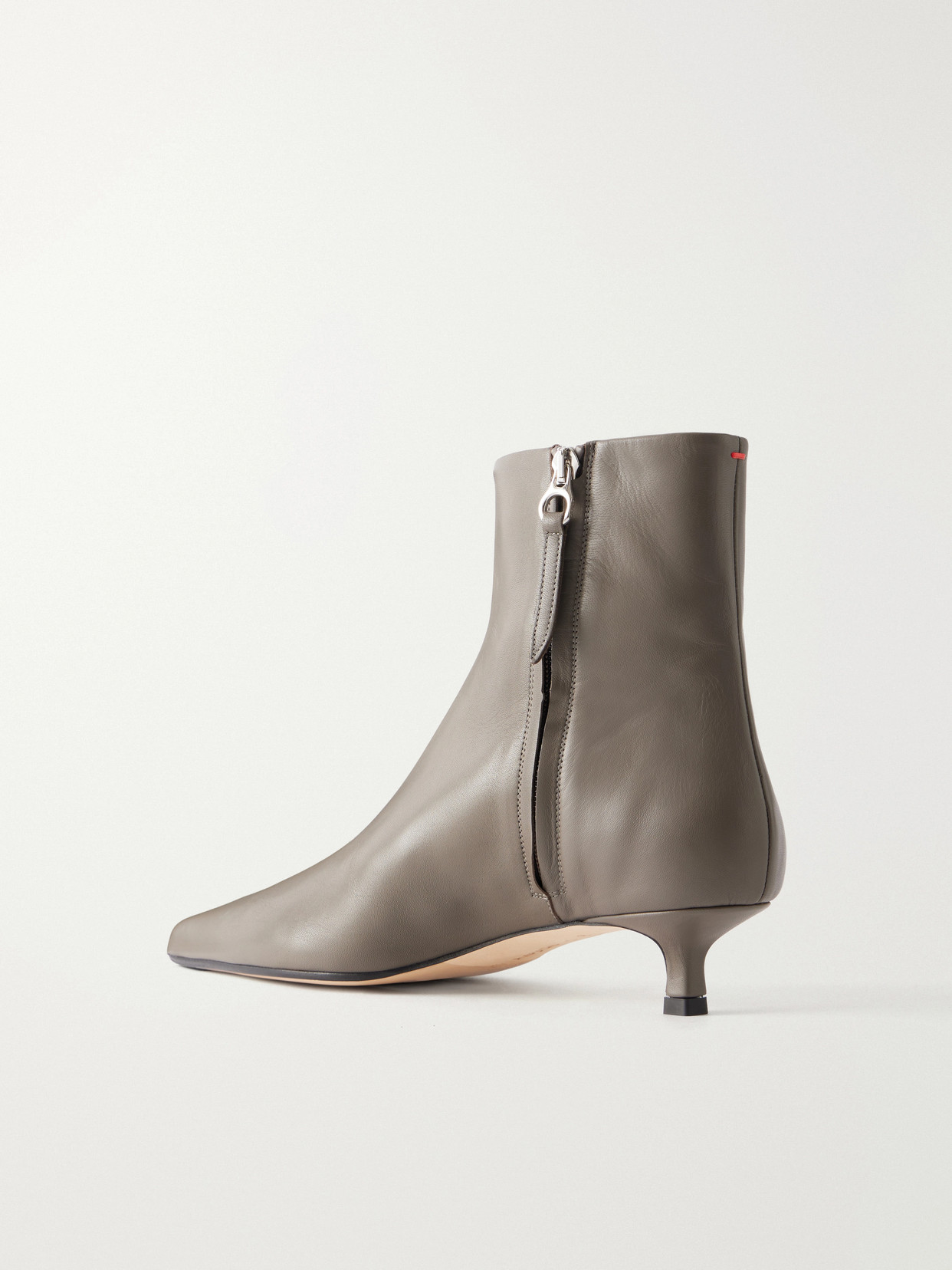 Aeyde Sofie 35 Leather Ankle Boots In Brown