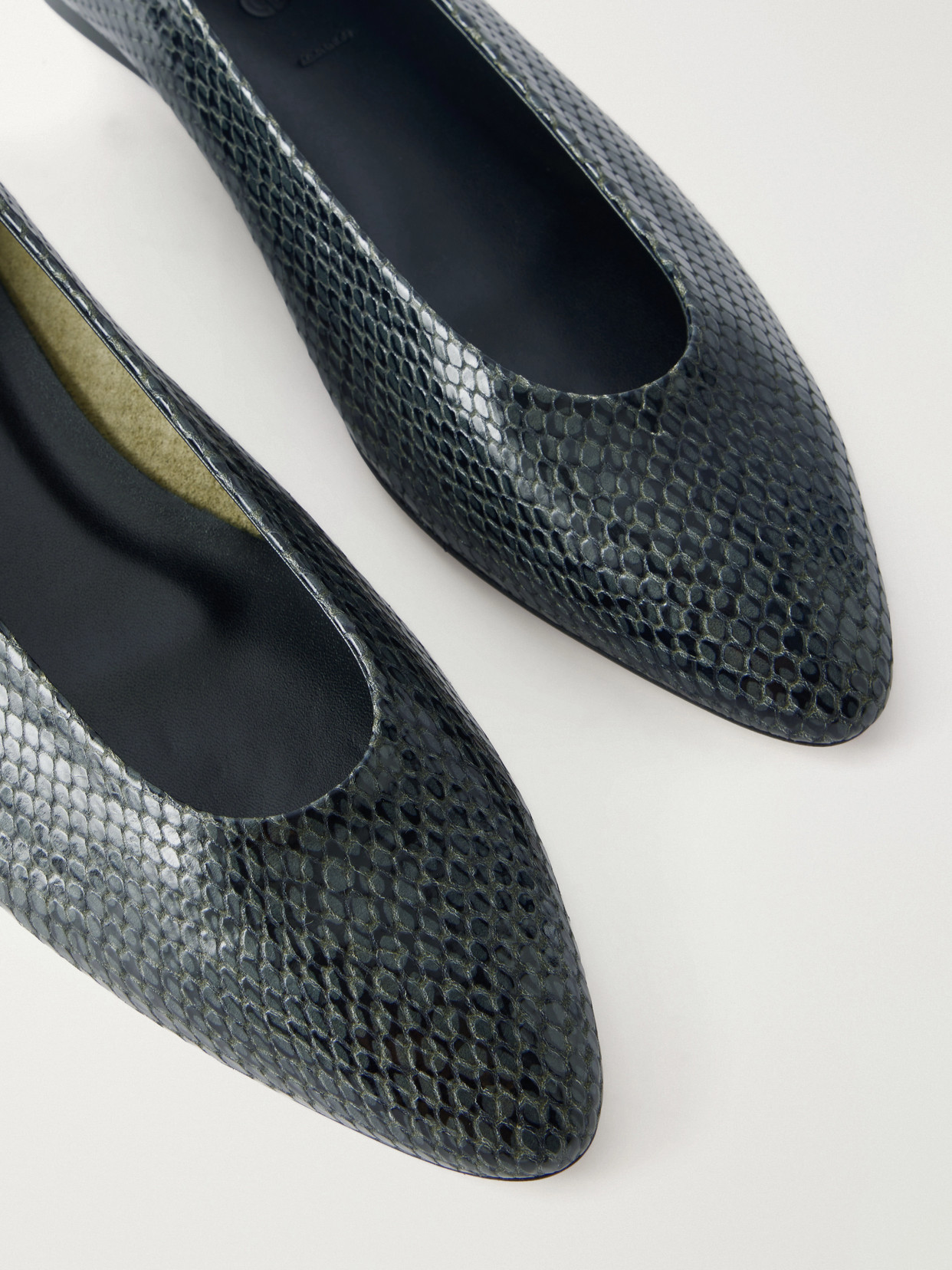 Aeyde Ellie Snake-effect Leather Ballet Flats In Multi
