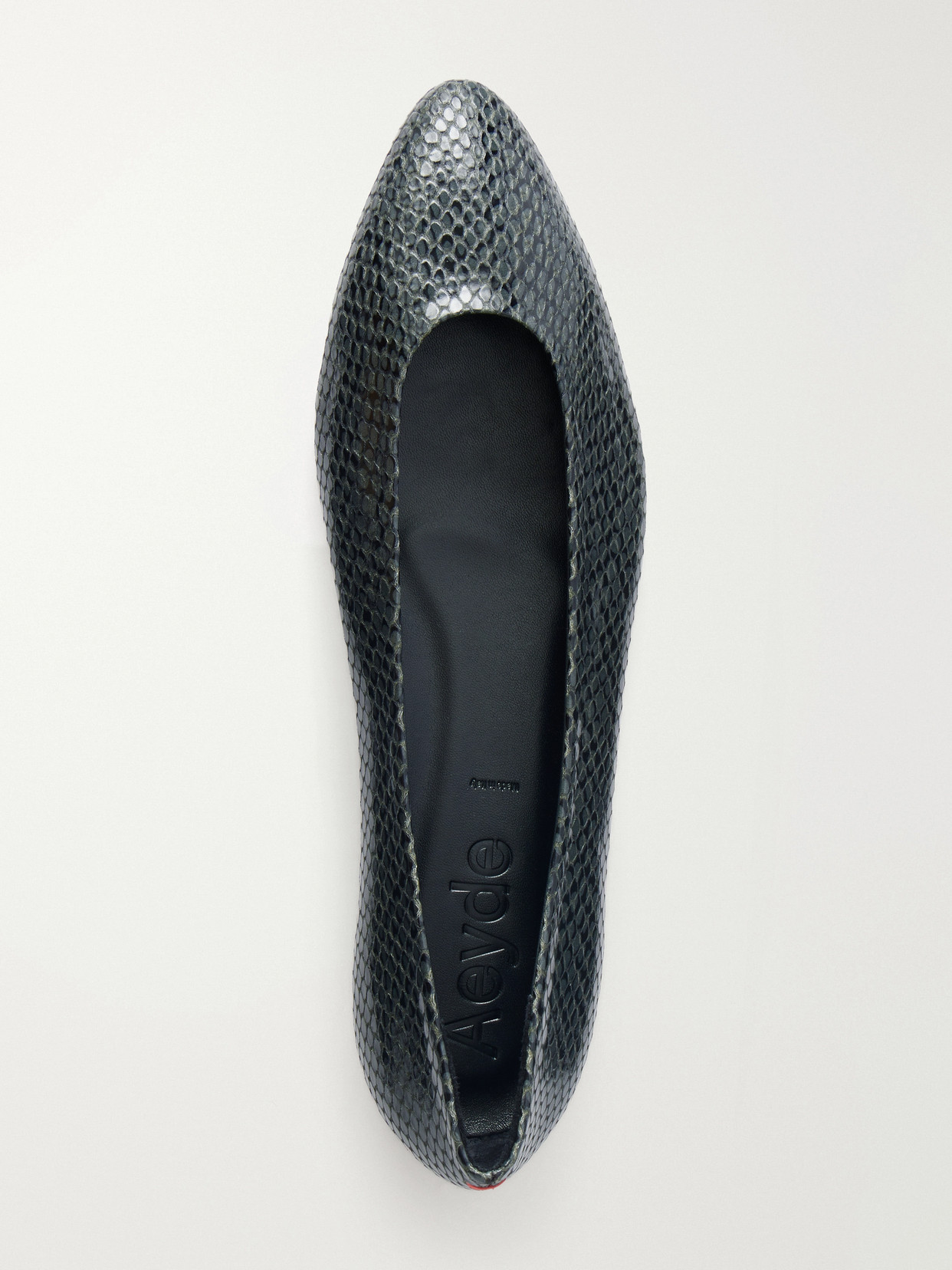 Aeyde Ellie Snake-effect Leather Ballet Flats In Multi