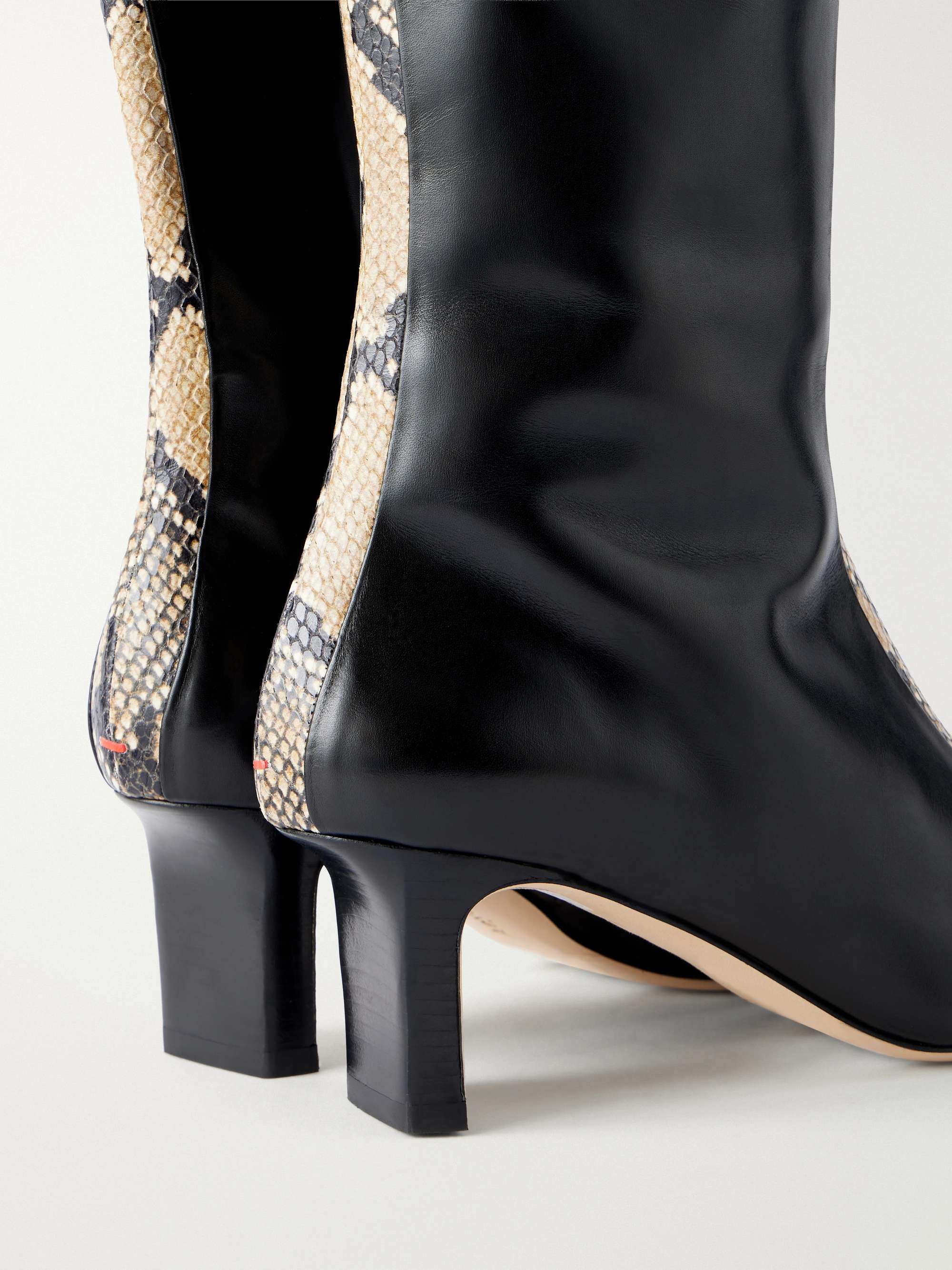 AEYDE Bita 55 snake-effect leather knee-boots | NET-A-PORTER