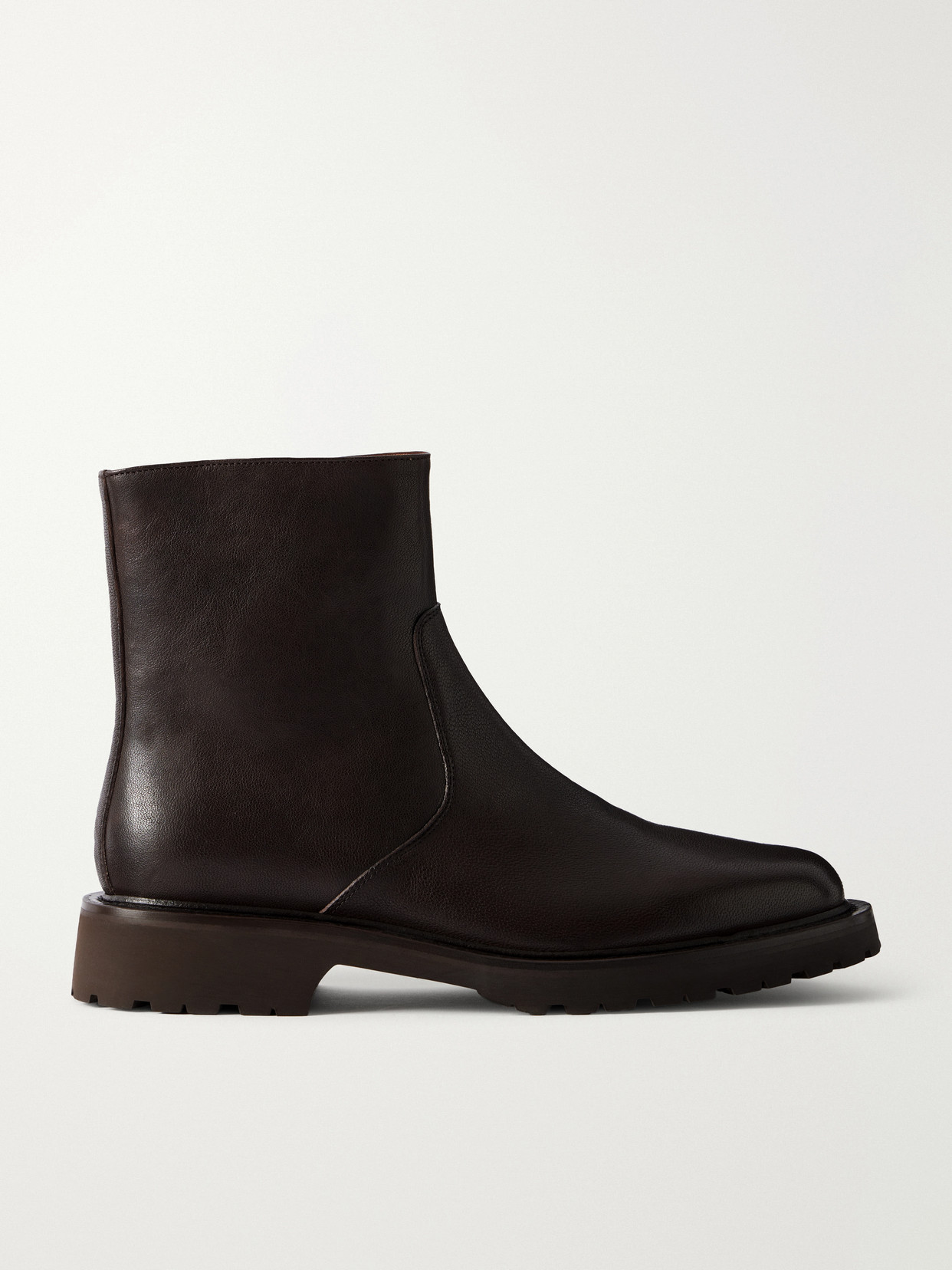 Legres 61 Washed Leather Ankle Boots In Brown