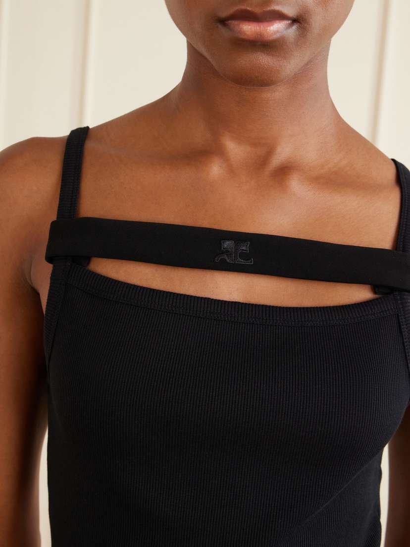Courreges 90's Ribbed Cotton-blend Jersey Tank | Thumbnail 5 Courreges 90's Ribbed Cotton-blend Jersey Tank | Thumbnail 5