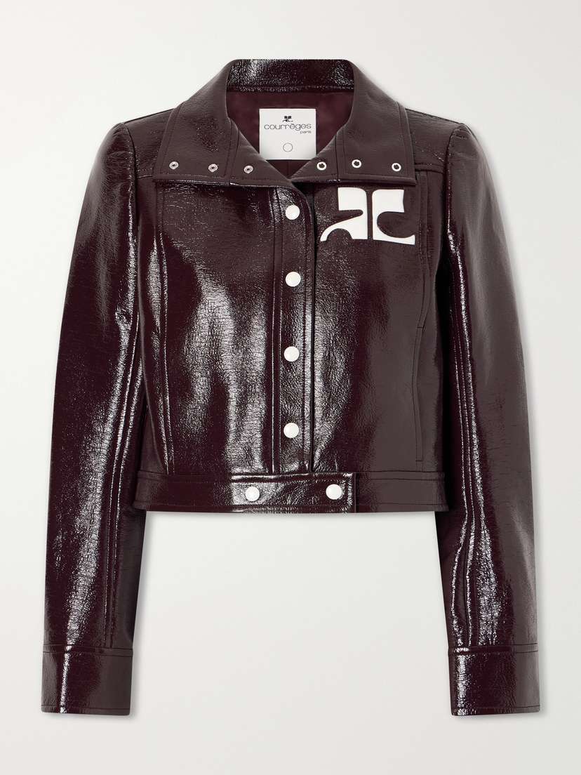 Courreges Reedition Coated Cotton-blend Jacket