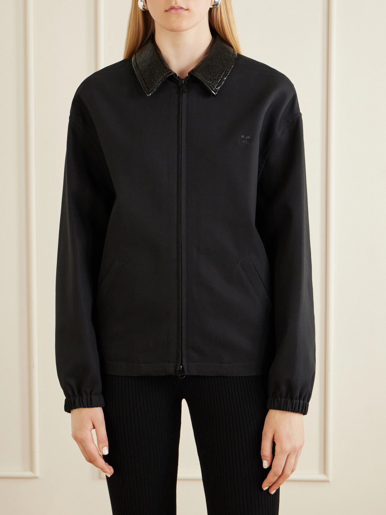 Logo-Embroidered Cotton Canvas Bomber Jacket