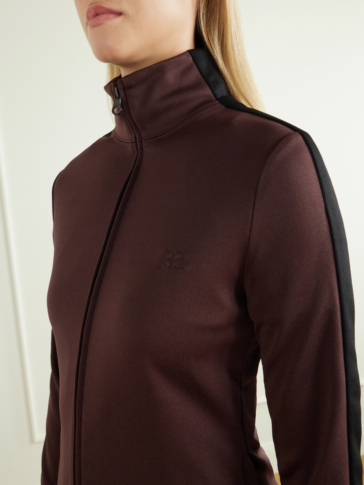 Logo-Embroidered Jersey Jacket