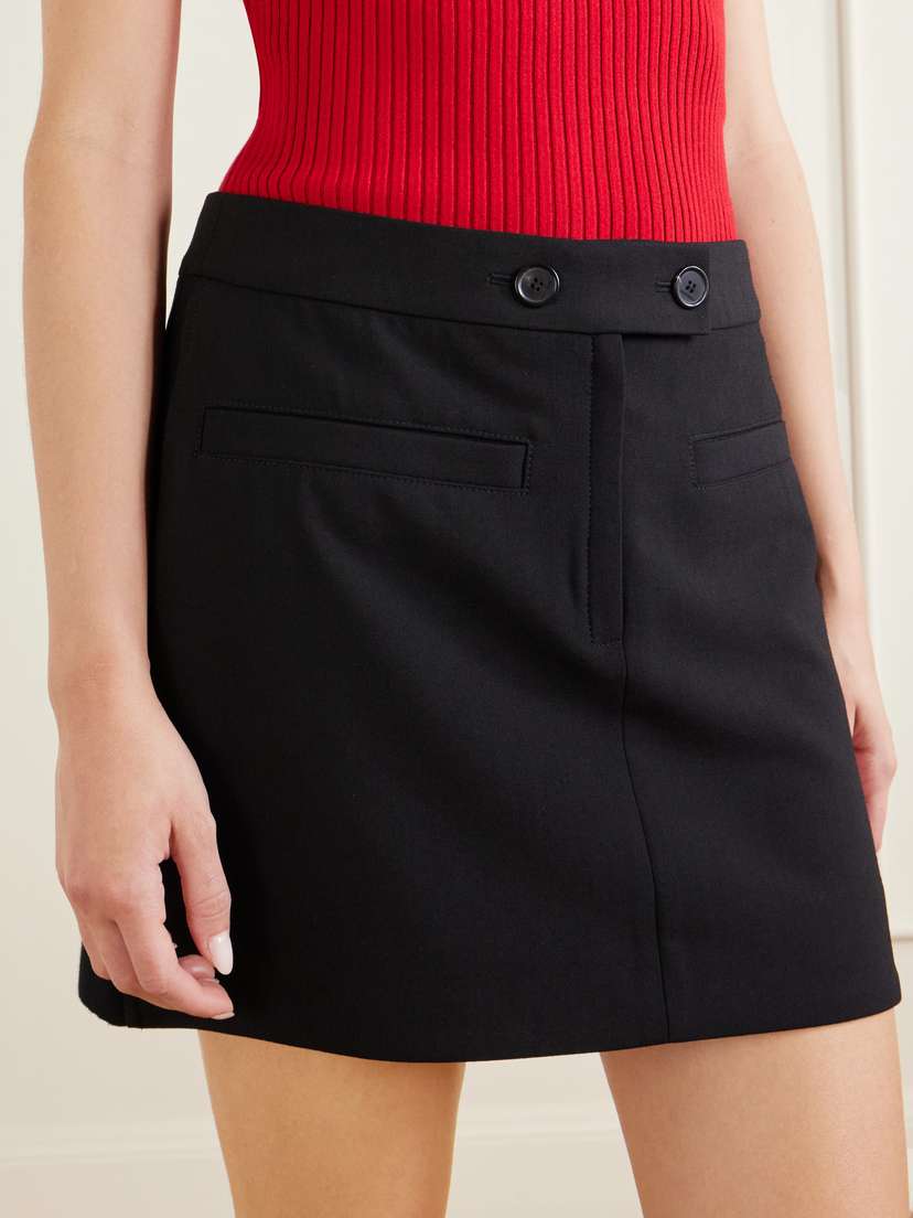Courreges Logo-embroidered Twill Mini Skirt | Thumbnail 5