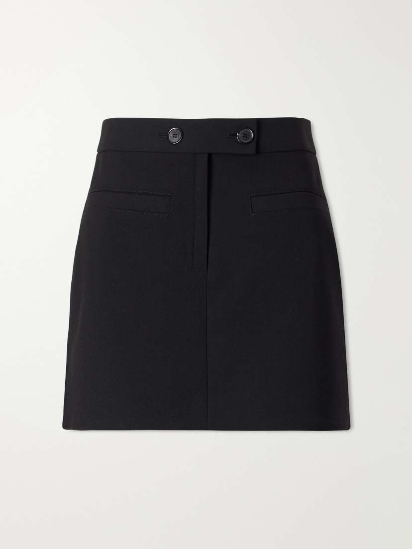 Courreges Logo-embroidered Twill Mini Skirt