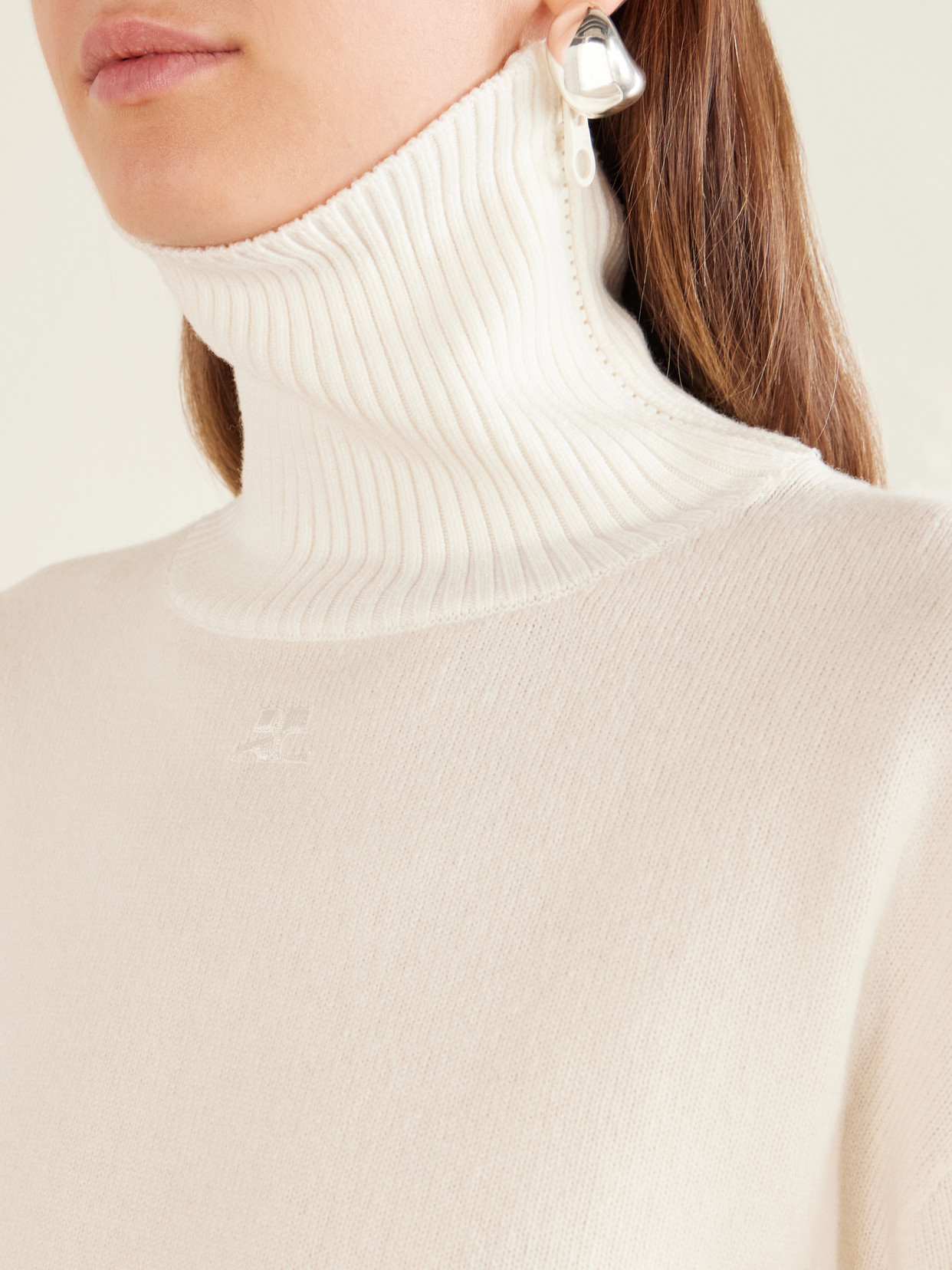 Logo-Embroidered Ribbed-Knit Sweater