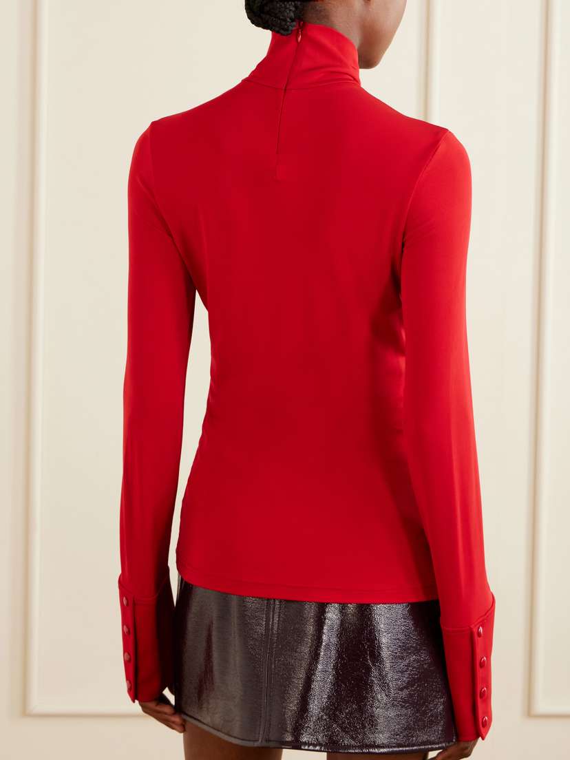 Courreges Jersey Rollneck Top | Thumbnail 4 Courreges Jersey Rollneck Top | Thumbnail 4