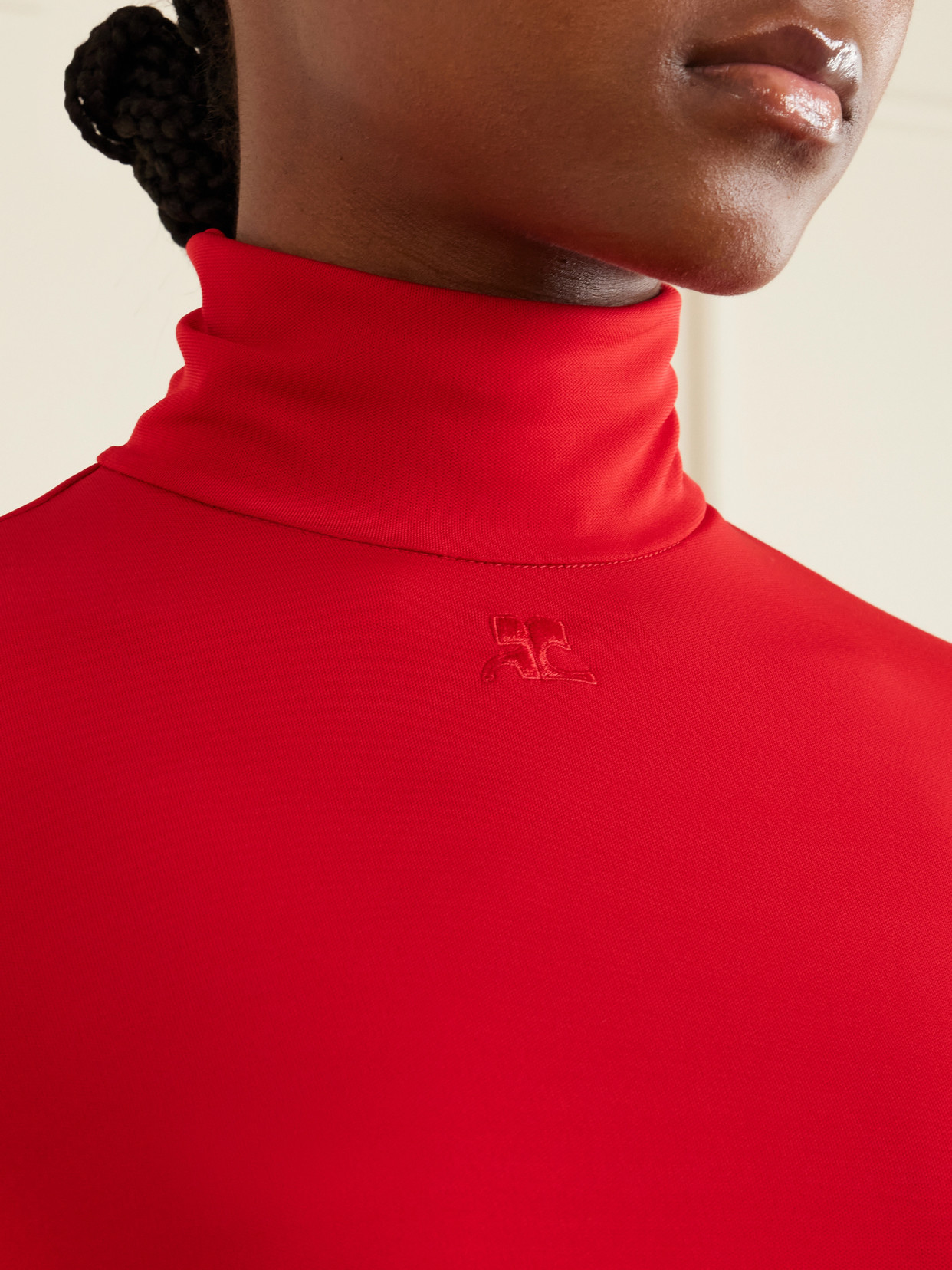 Jersey Rollneck Top