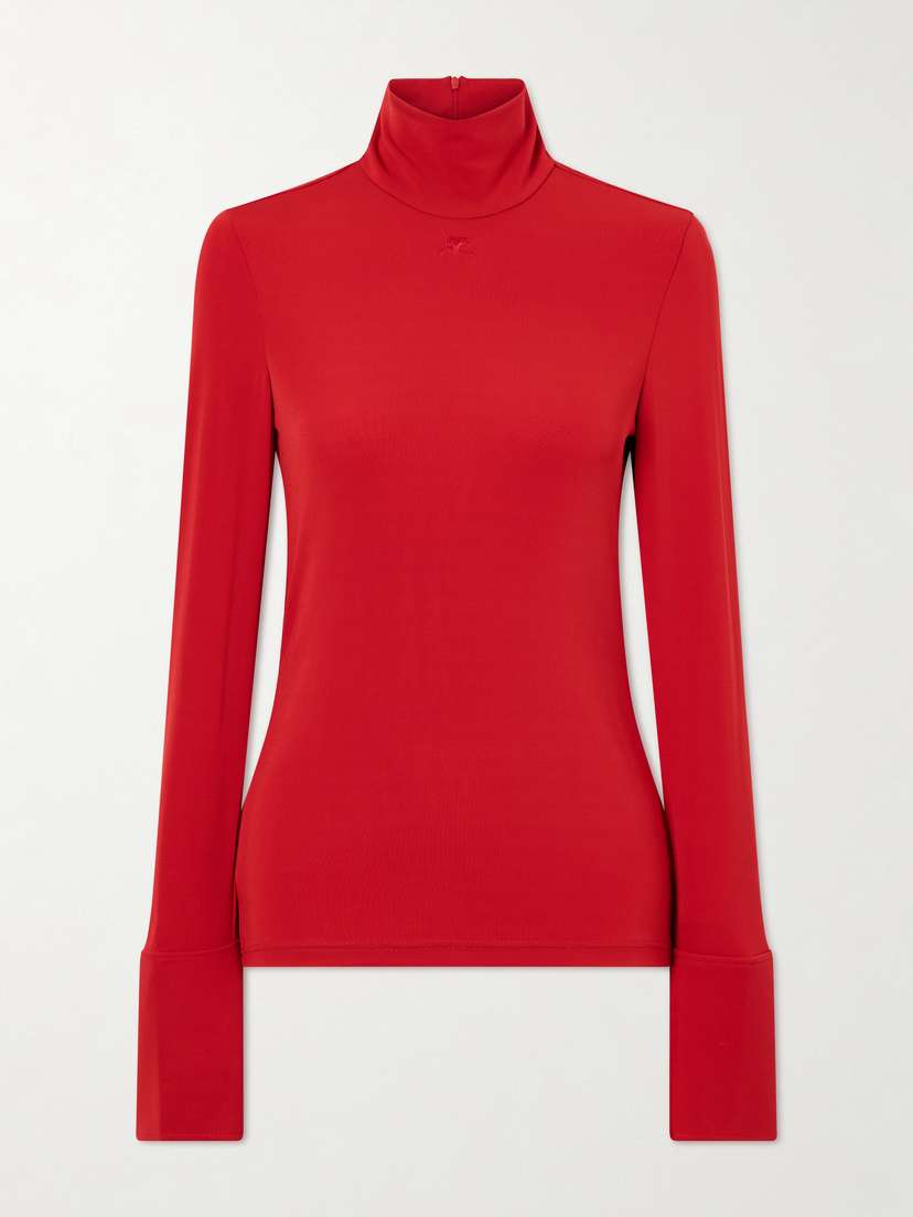 Courreges Jersey Rollneck Top - Women's Clothing