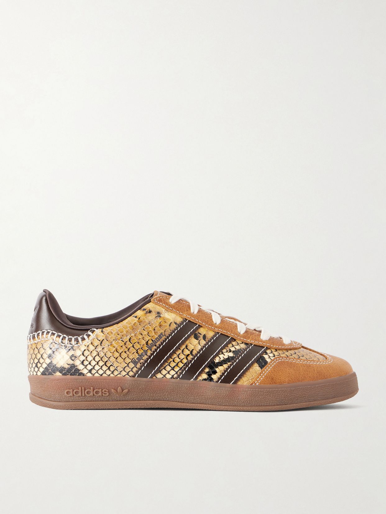 Plus Wales Bonner Gazelle Snake Effect Lace Up Leather Sneakers