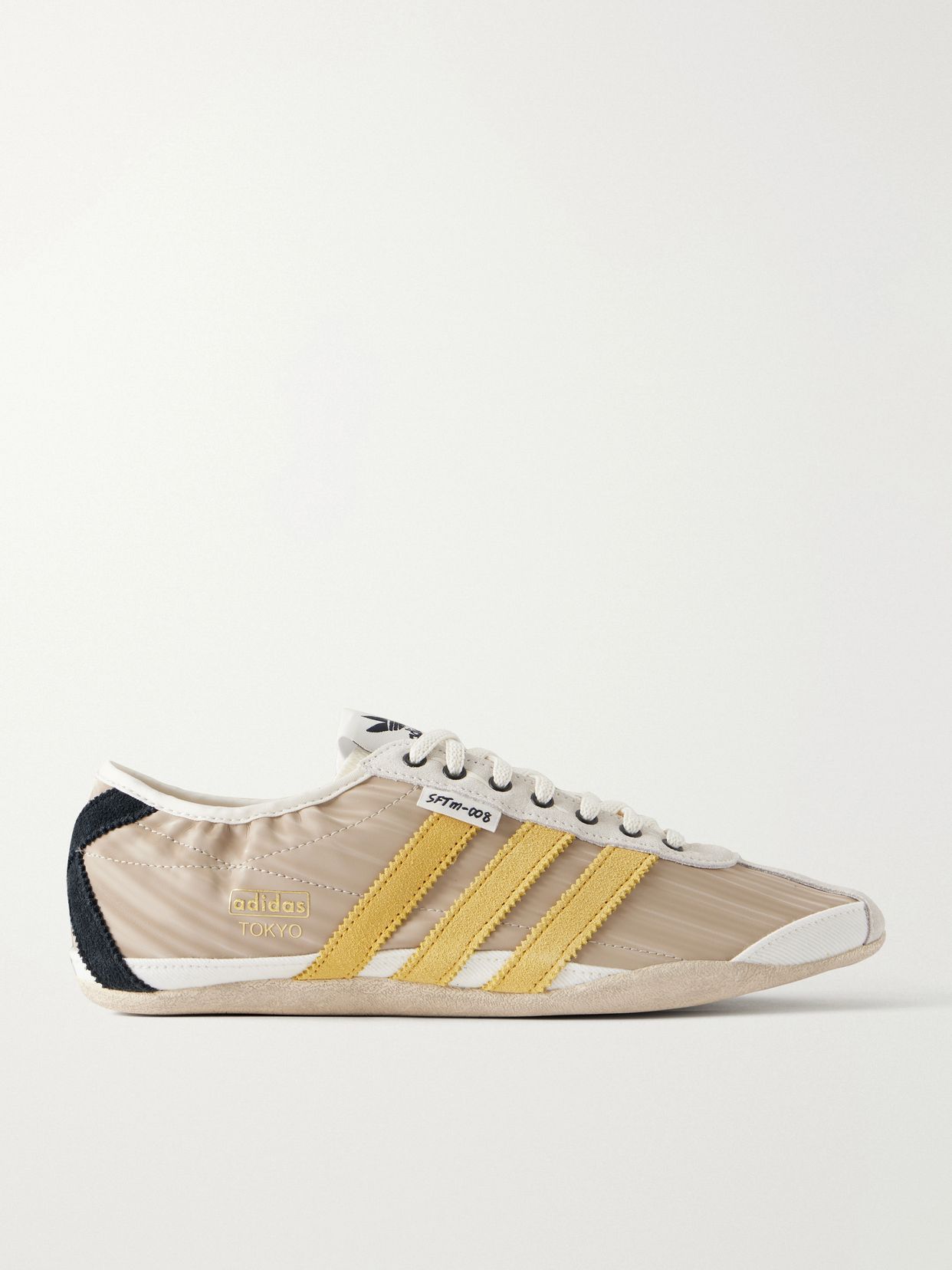 plus song for the mute tokyo suede and leather trimmed shell sneakers