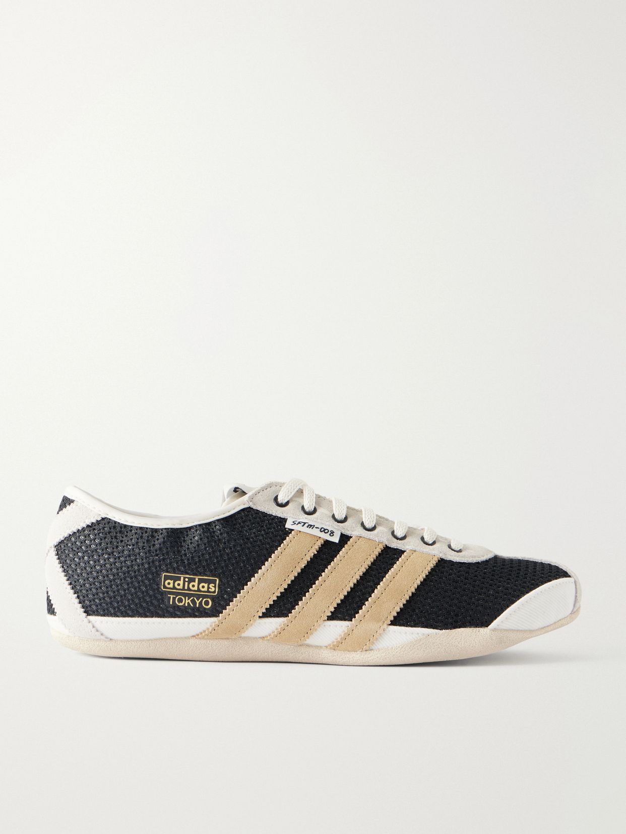 Song for the Mute Tokyo W suede-trimmed mesh sneakers