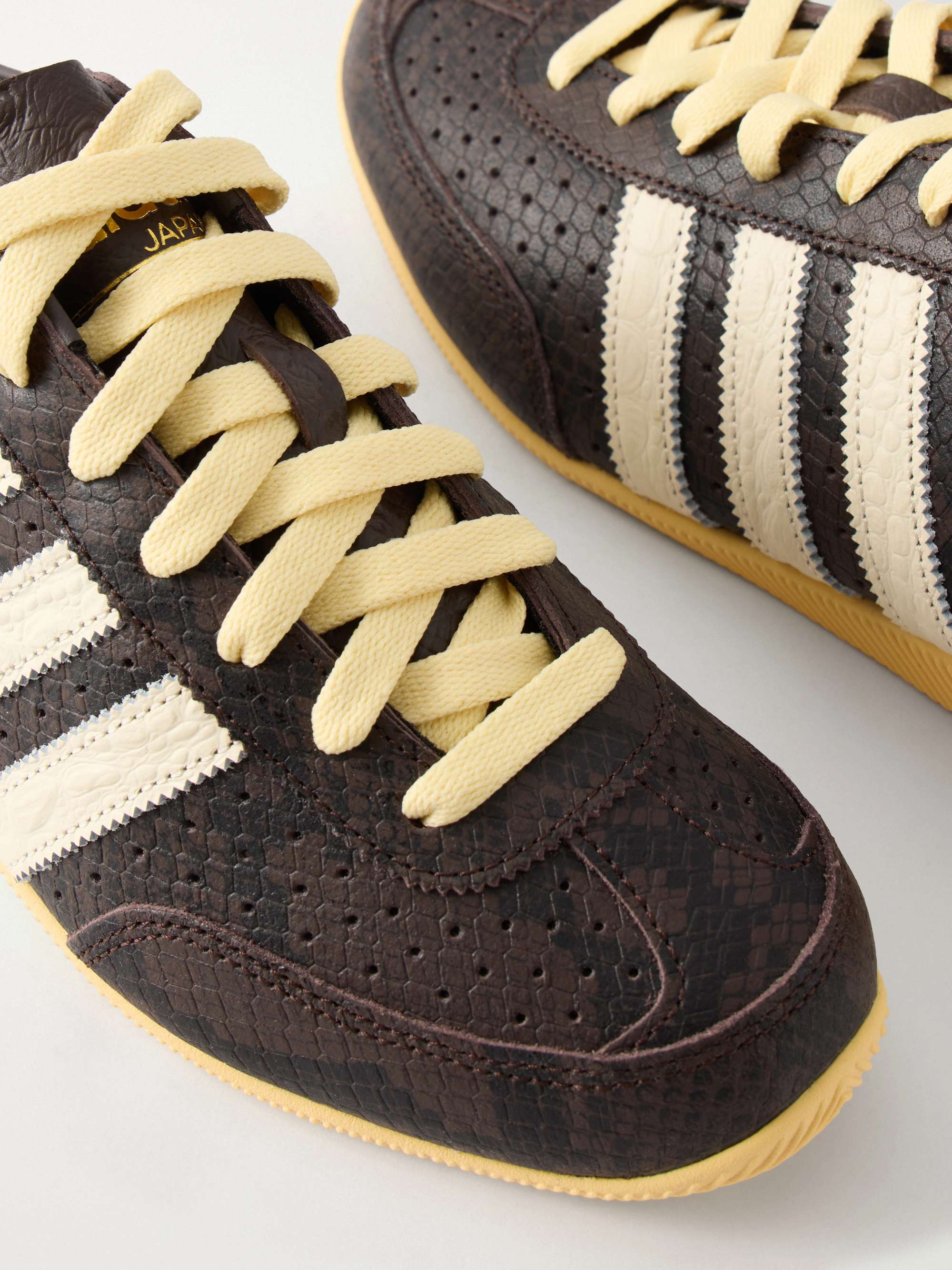 ADIDAS ORIGINALS Japan Decon snake-effect leather sneakers | NET-A