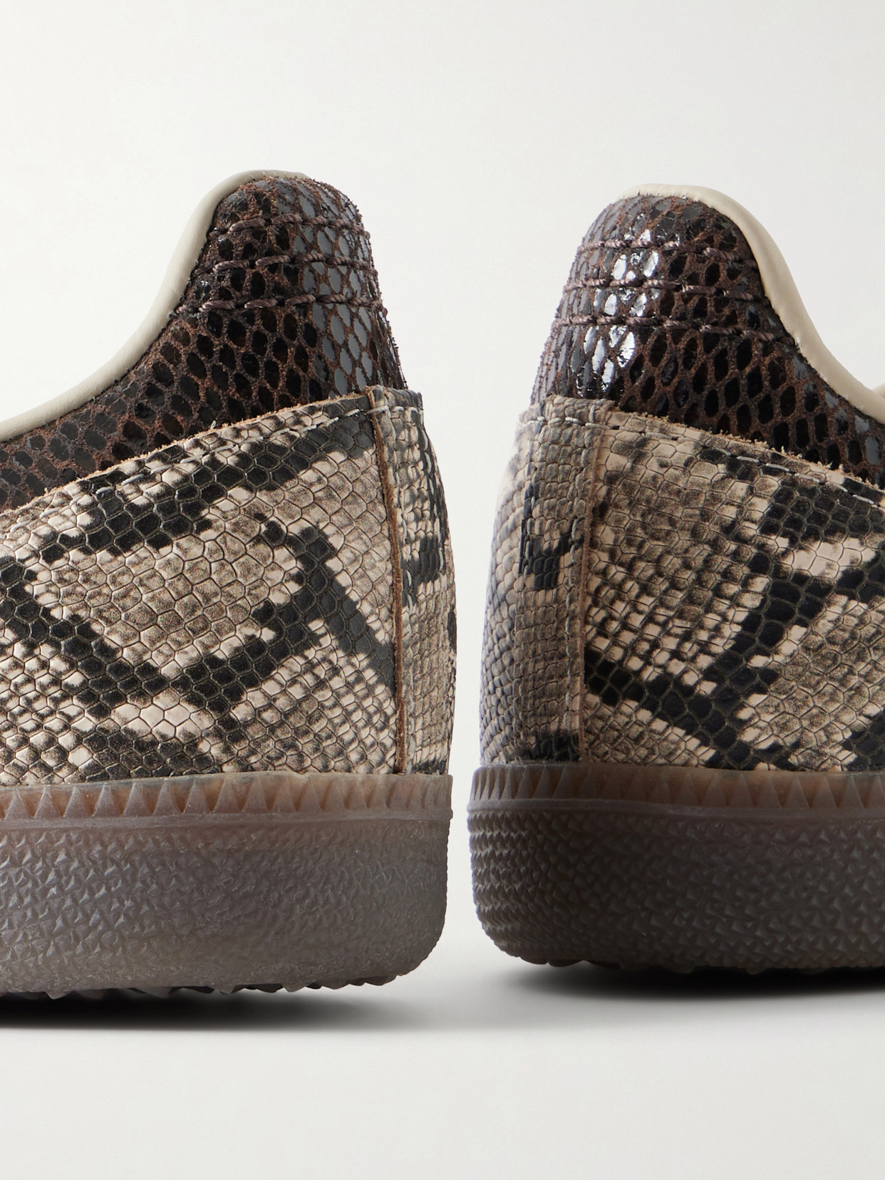 Samba Og Suede-Trimmed Snake-Effect Sneakers