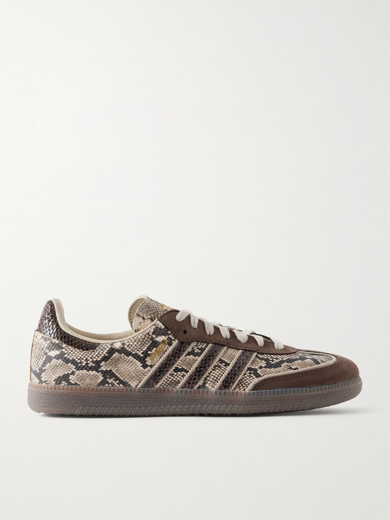 Samba OG suede-trimmed snake-effect leather sneakers