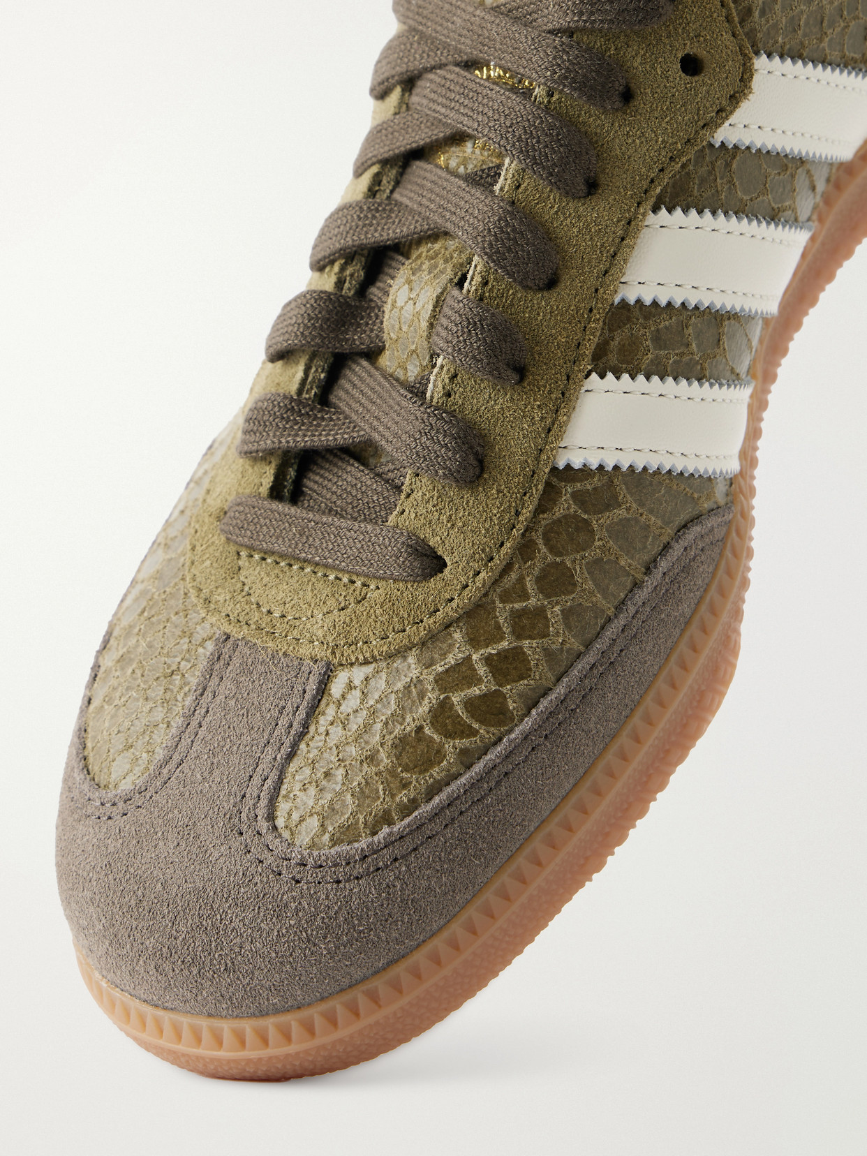 Samba Og Leather-Trimmed Snake-Effect Sneakers