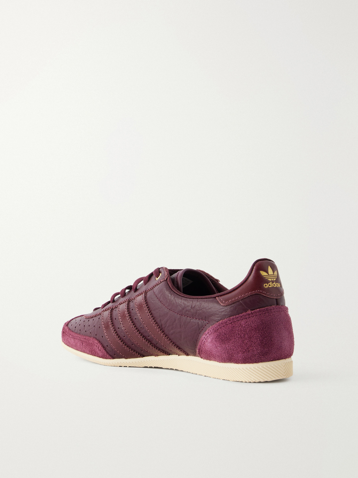 Japan W Suede-Trimmed Textured-Leather Sneakers
