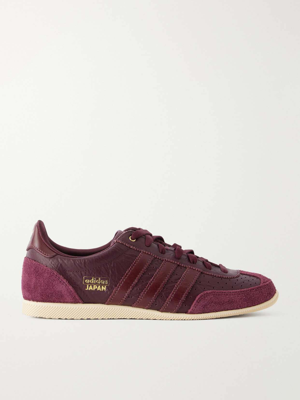 Japan W Suede-Trimmed Textured-Leather Sneakers