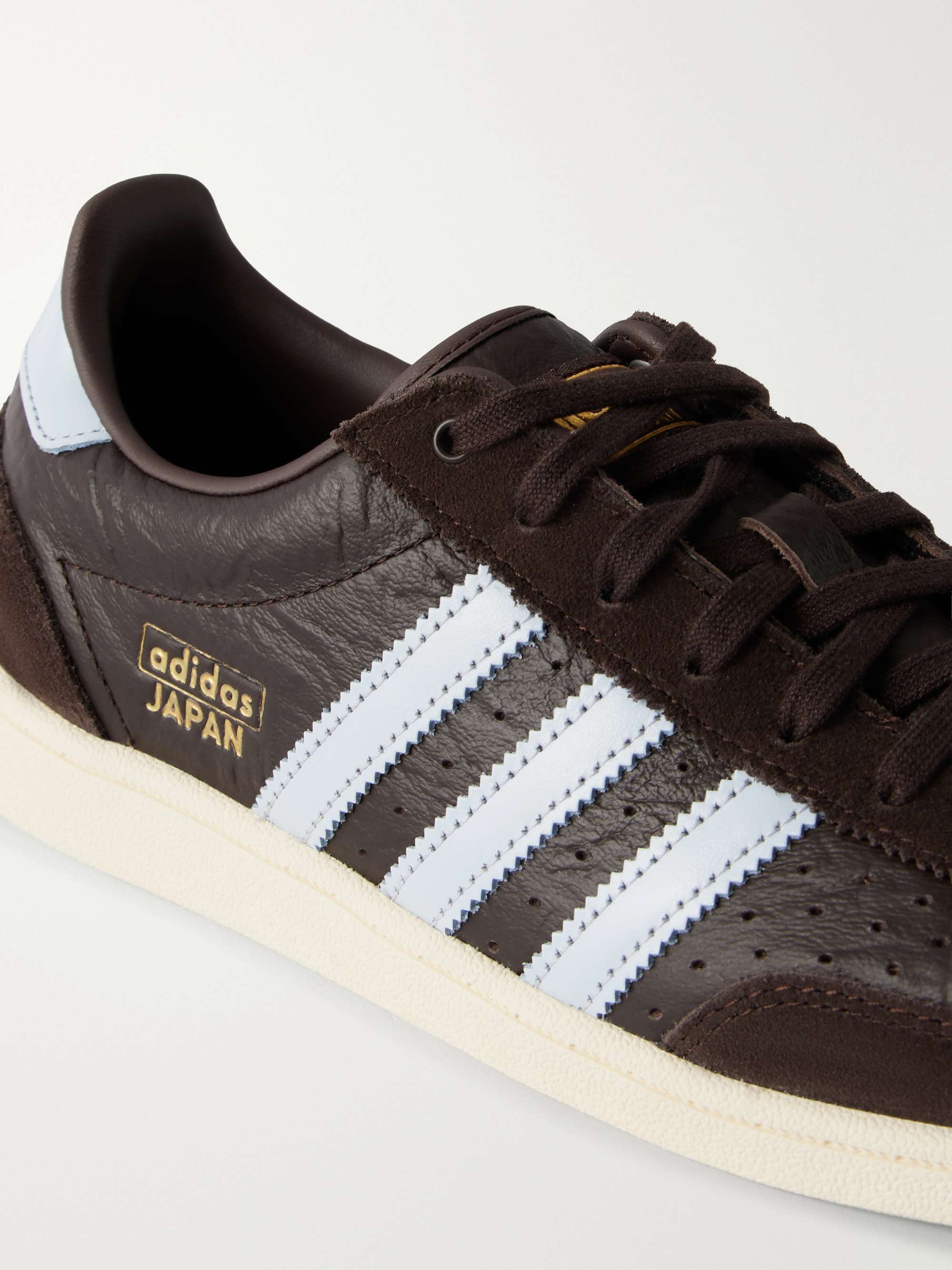 ADIDAS ORIGINALS Japan SQ suede-trimmed leather sneakers | NET-A