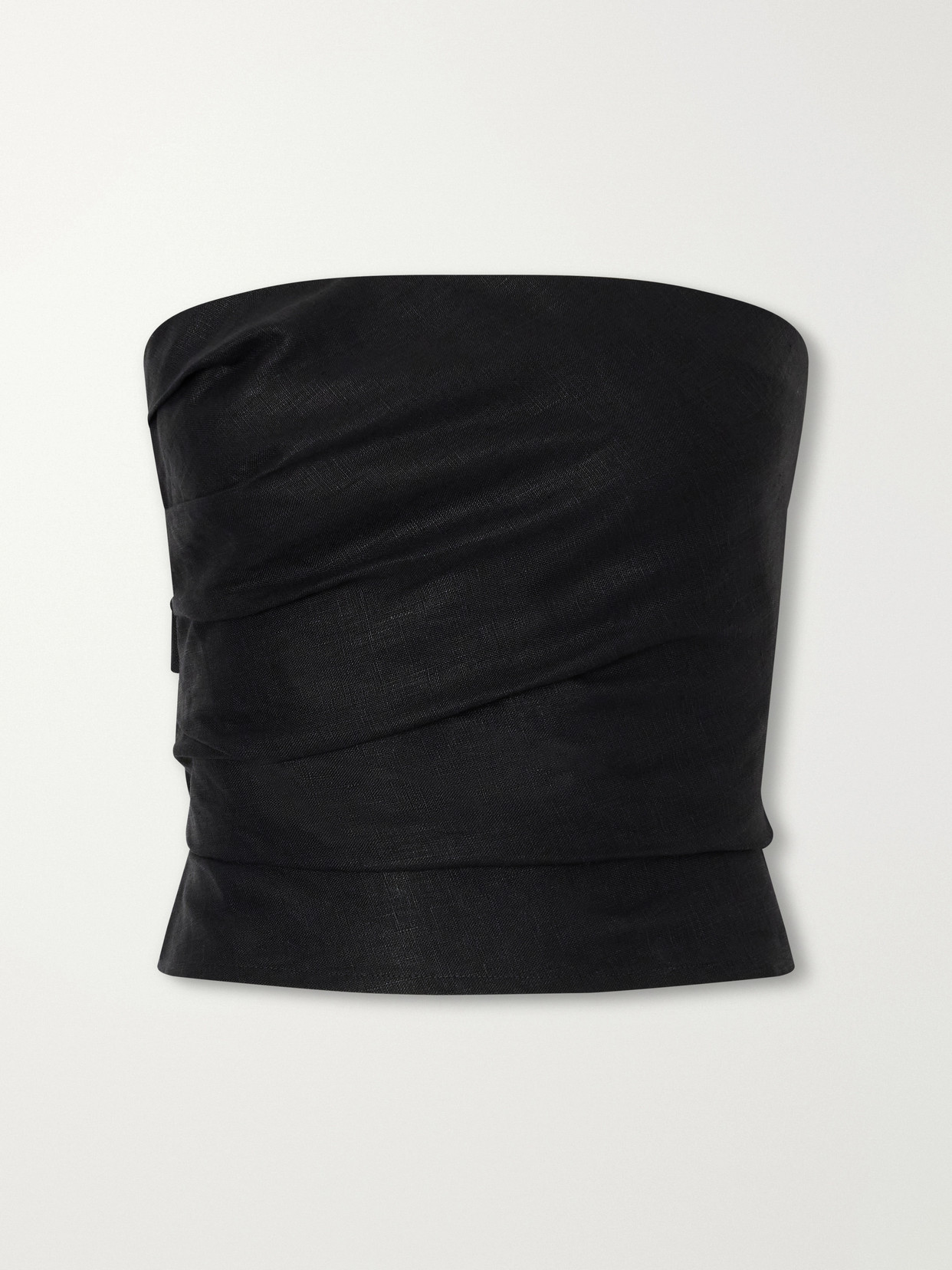 Alzira Smocked Linen Woven Bustier