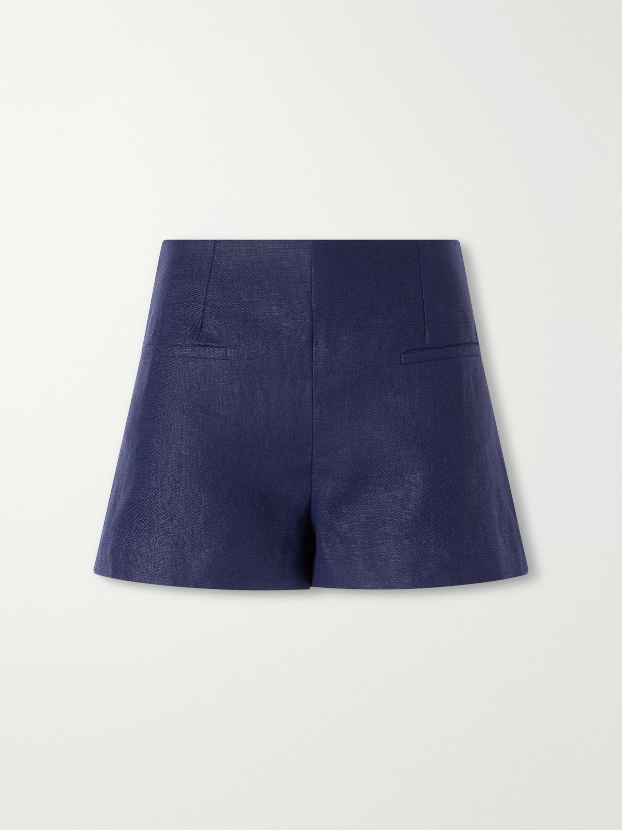 Faithfull Leora High-rise Linen Shorts In Blue
