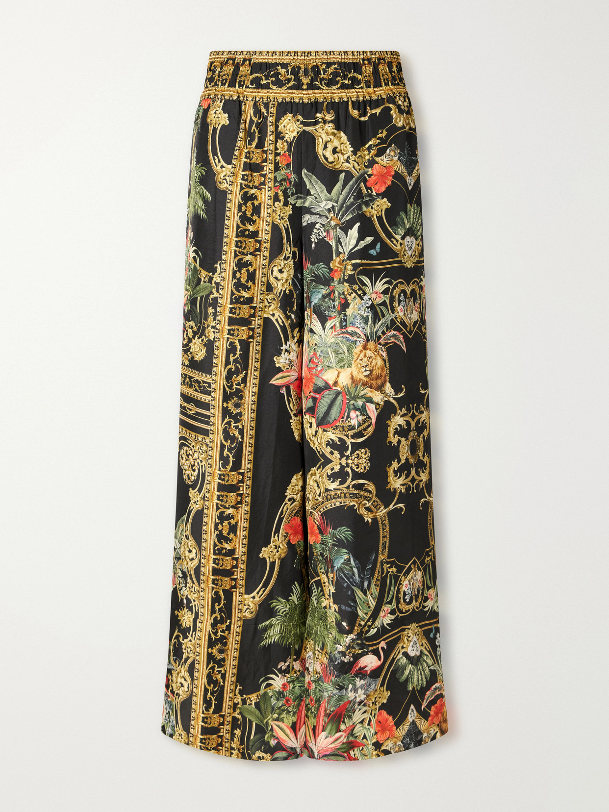 Camilla Cropped Printed Wide-leg Pants In Multi
