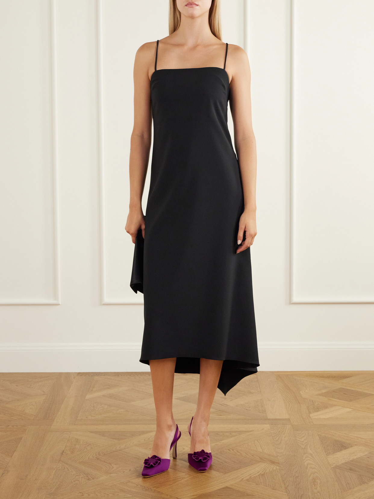 Caulosli 90 Velvet-Trimmed Slingback