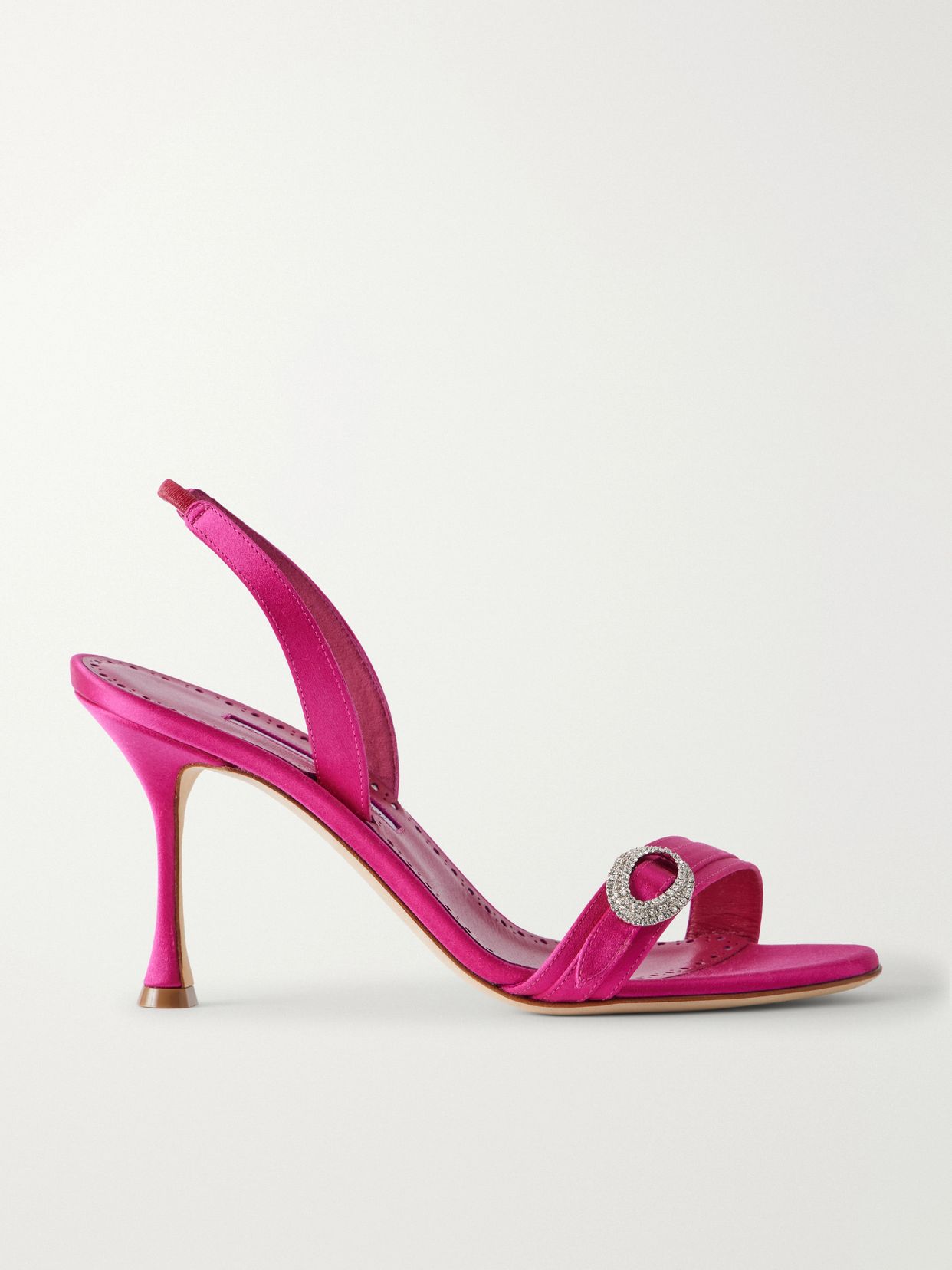 zutosan 90 crystal embellished slingback satin sandals