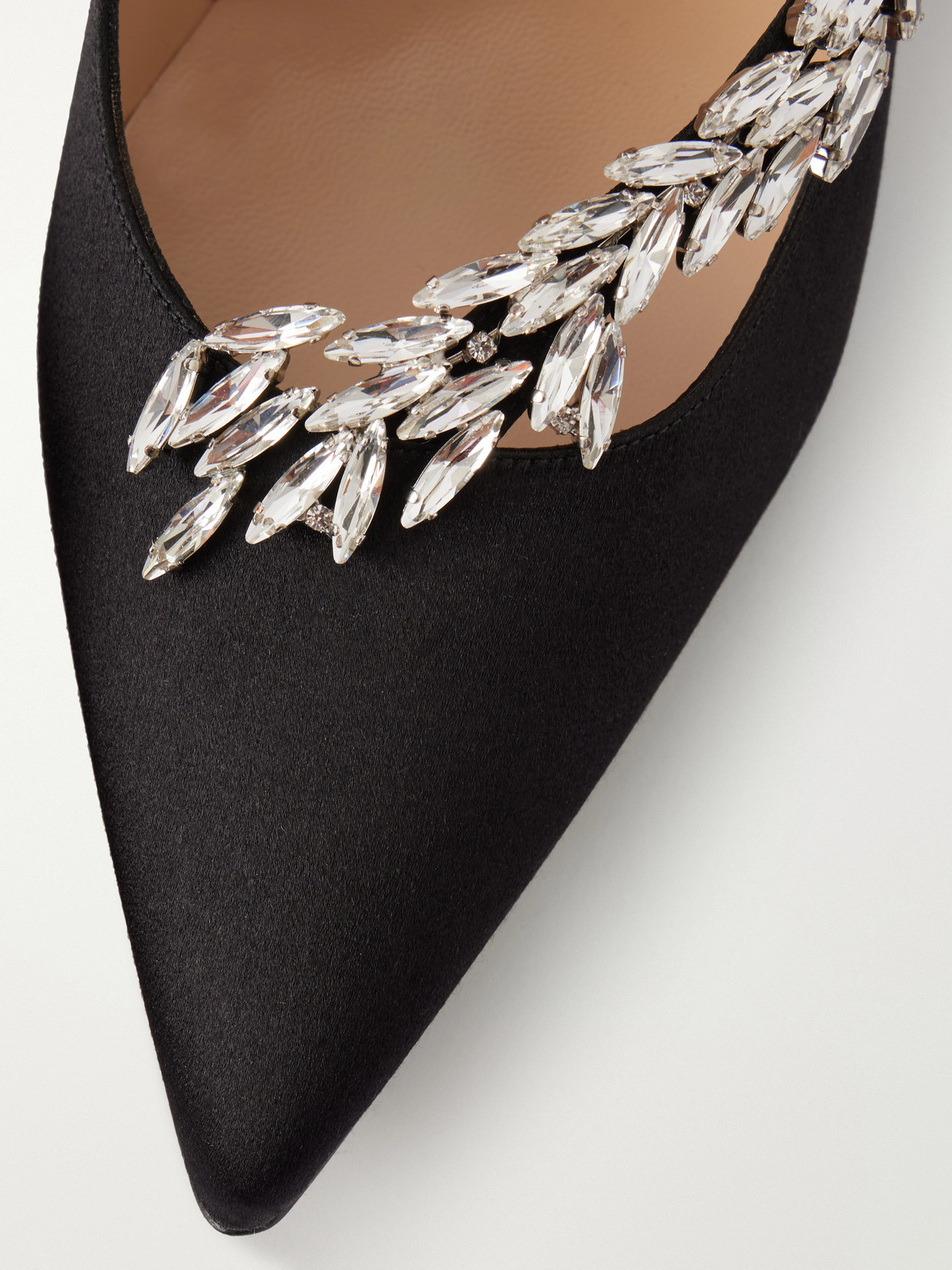 Nadira 70 Crystal-Embellished Pumps