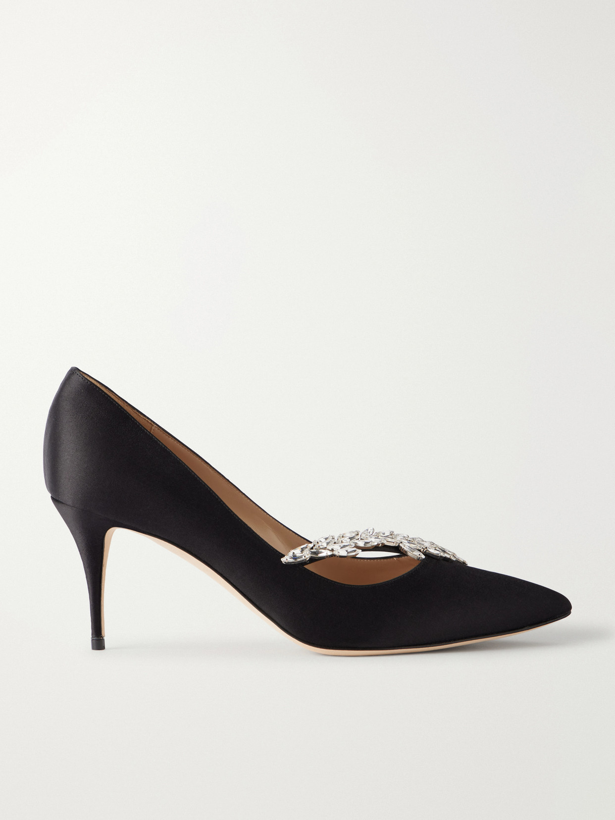Nadira 70 Crystal-Embellished Pumps