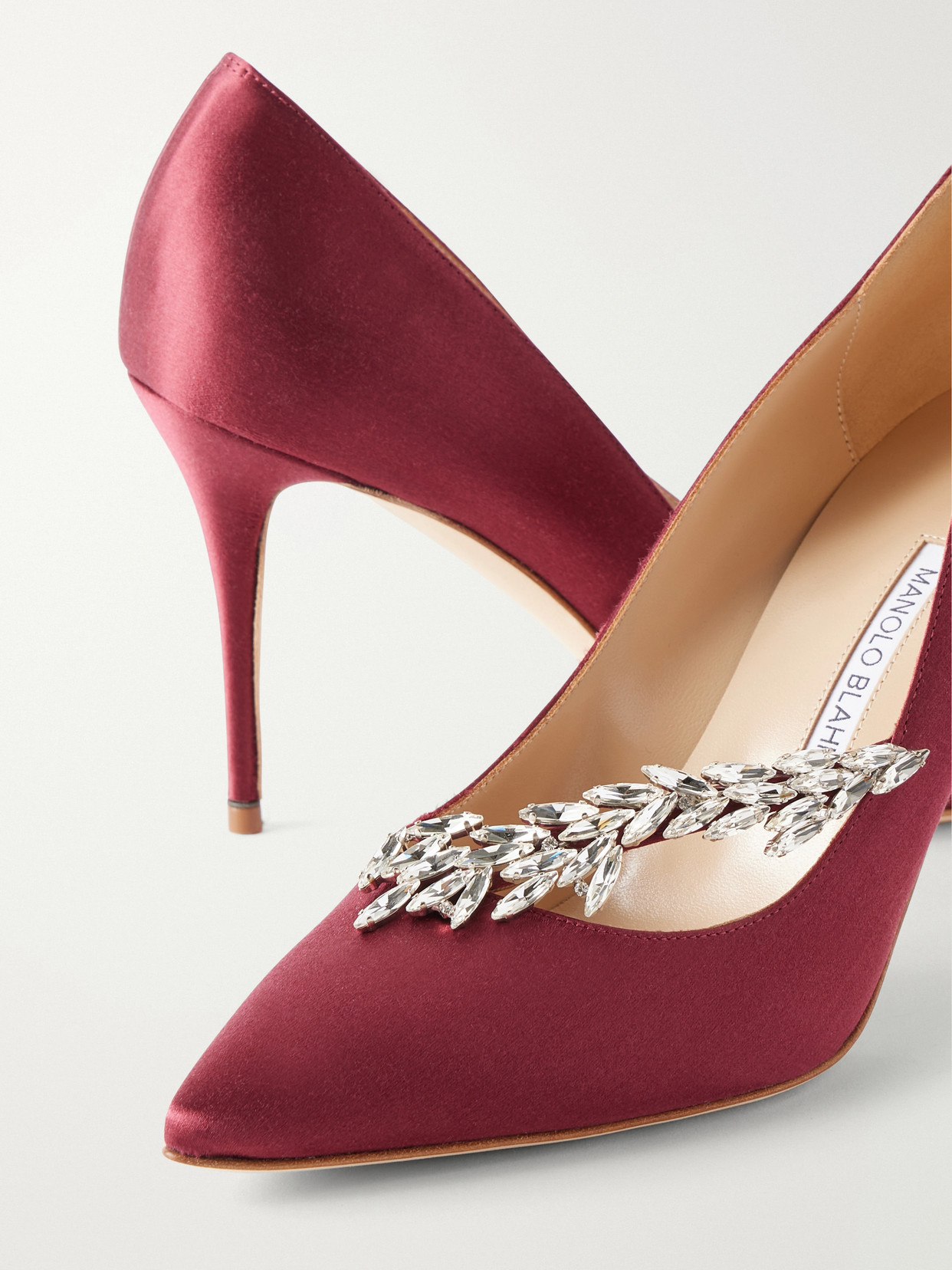 Nadira 90 Crystal-Embellished Pumps