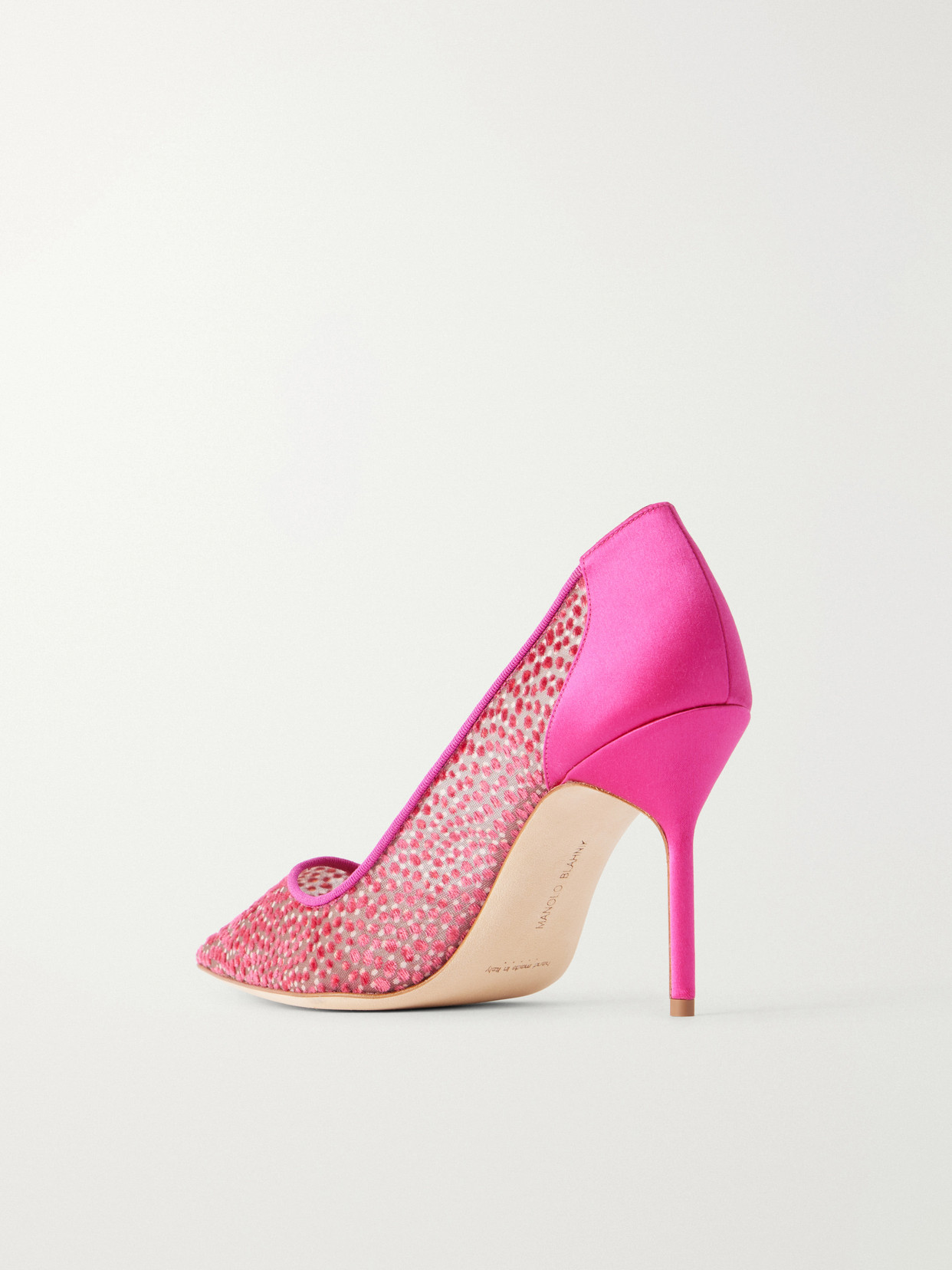 Bb 90 Embellished Satin-Trimmed Tulle Pumps